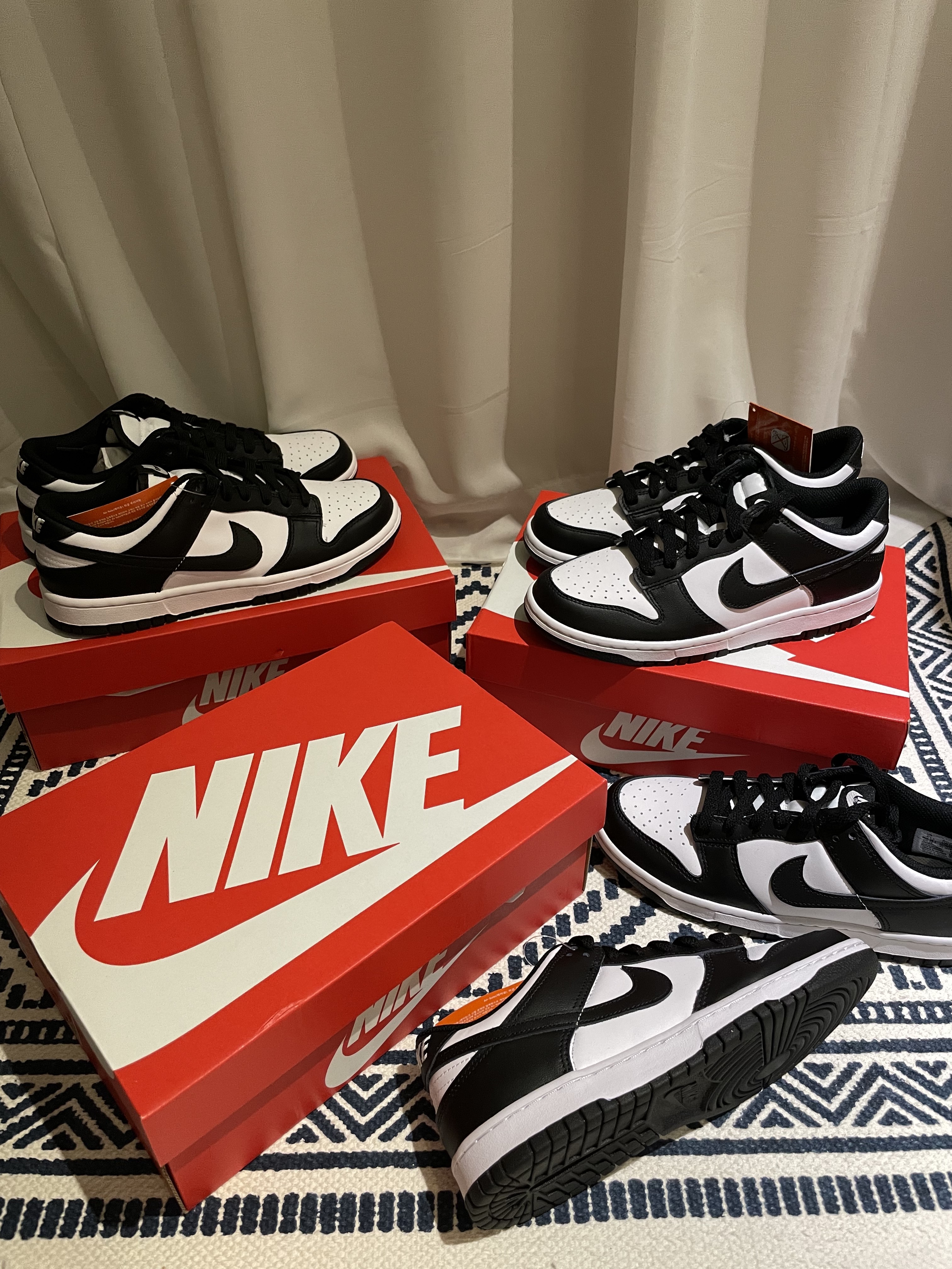 Nike Dunk Low Retro Black, (W) Nike Dunk Low Black 착용 스타일 - 1
