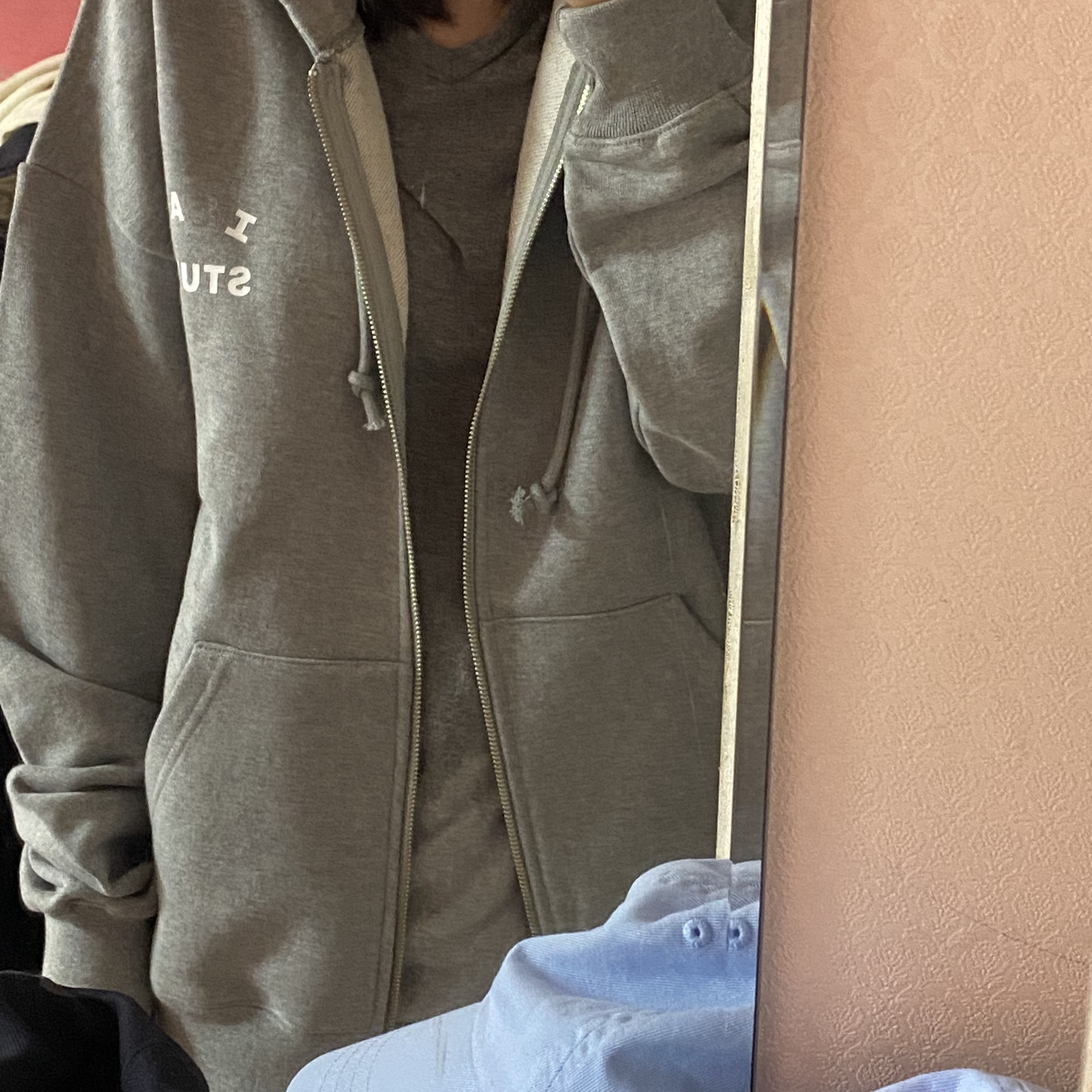 IAB Studio Zip-Up Hoodie Gray - 22FW 착용 스타일