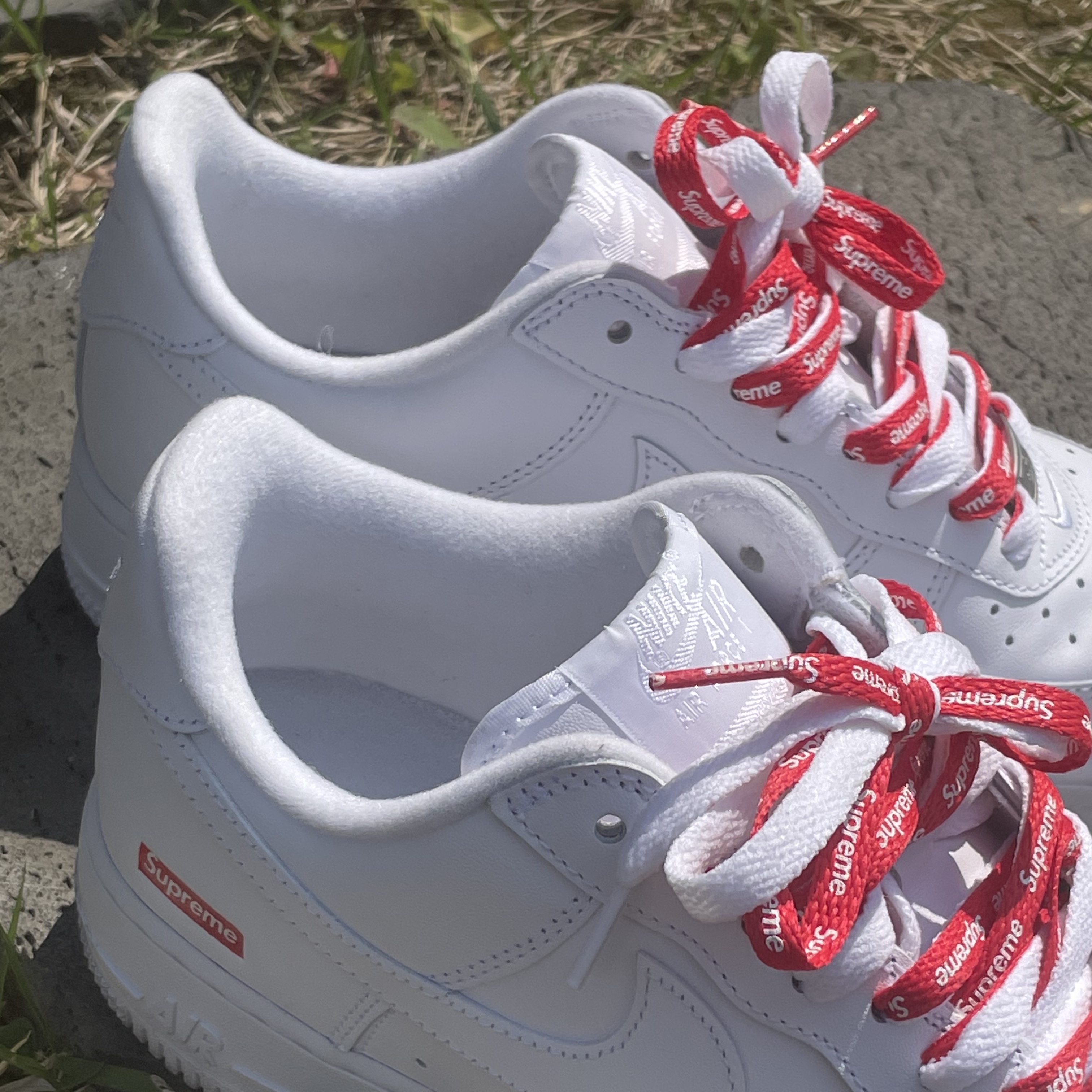 Nike Air Force 1 '07 Low White, Nike x Supreme Air Force 1 Low White 착용 스타일