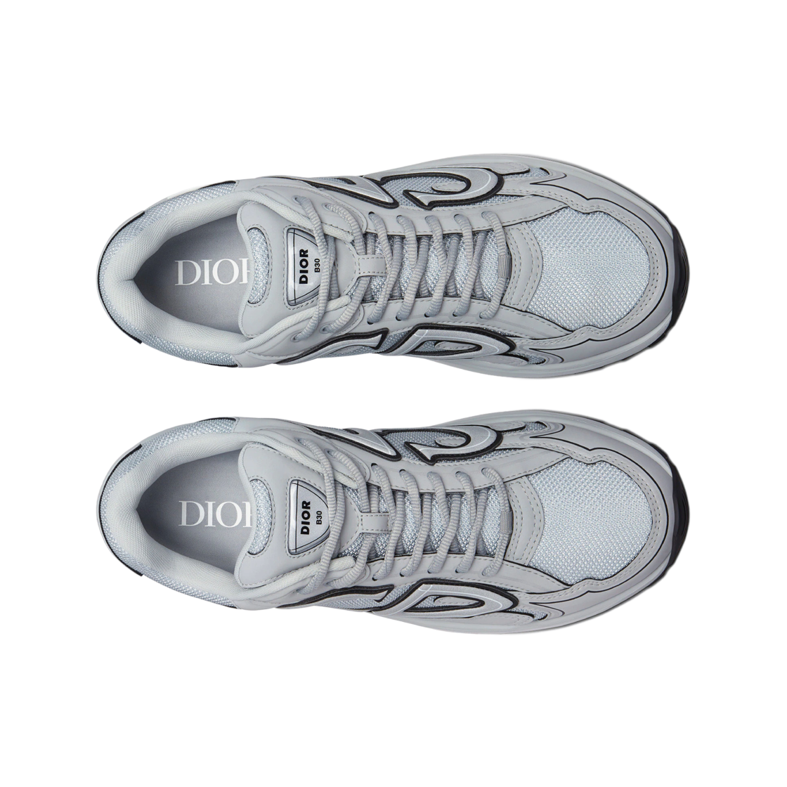 3SN279ZRD-H868 Dior B30 Sneakers Mesh Technical Fabric Grey - #2