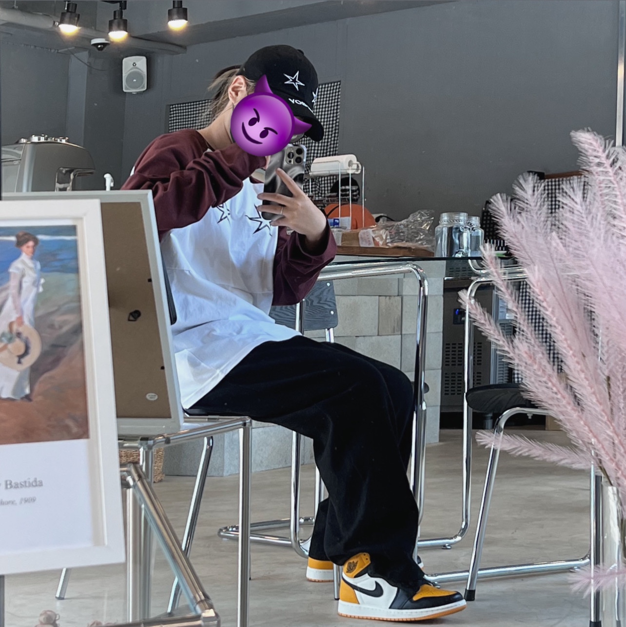 Jordan 1 Retro High OG Taxi 착용 스타일 - 1