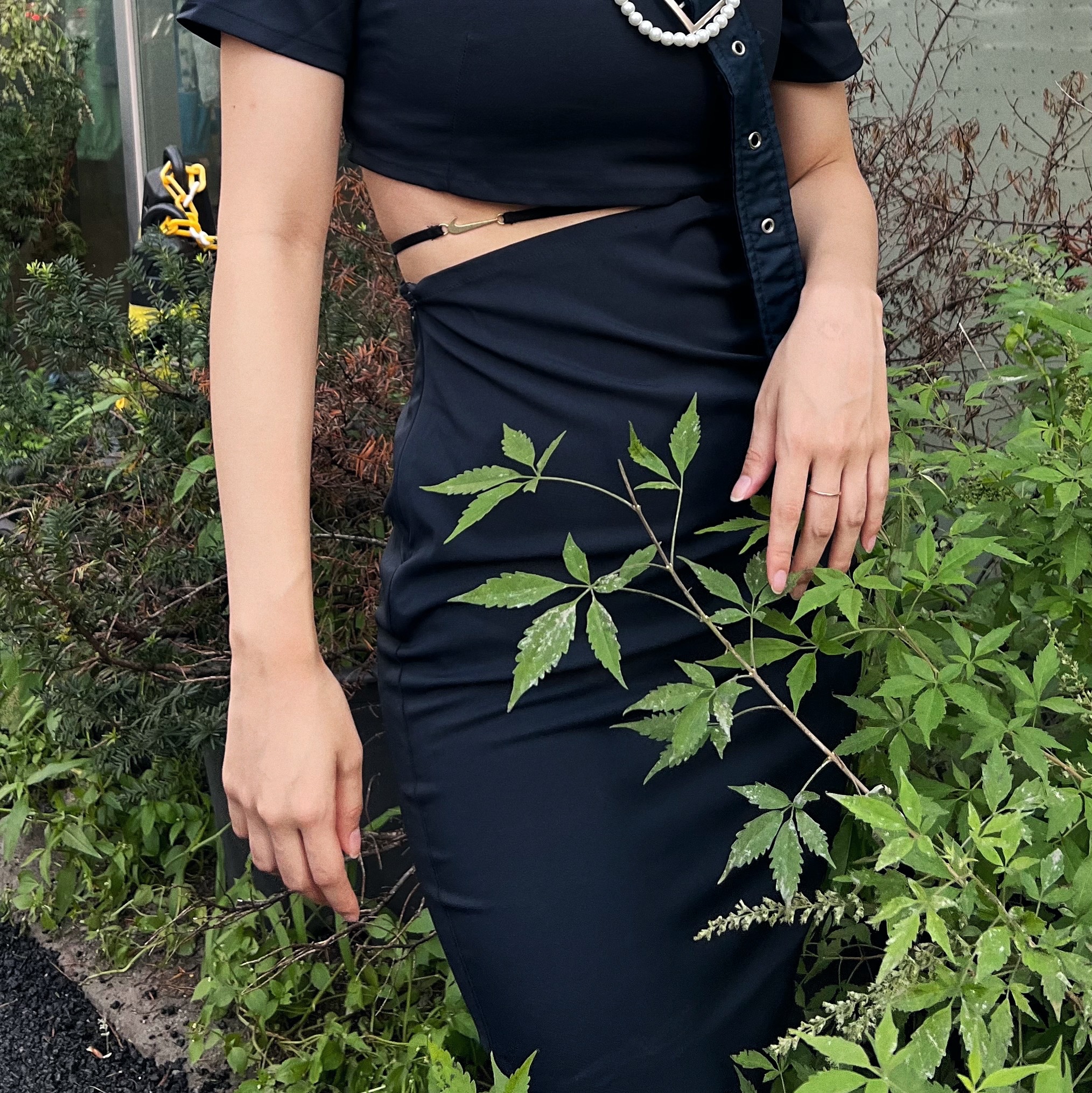 (W) Nike x Jacquemus NRG Short Sleeve Polo Dress Dark Obsidian - Asia, (W) Nike x Jacquemus NRG Short Sleeve Polo Dress Dark Obsidian - US/EU 착용 스타일 - 1