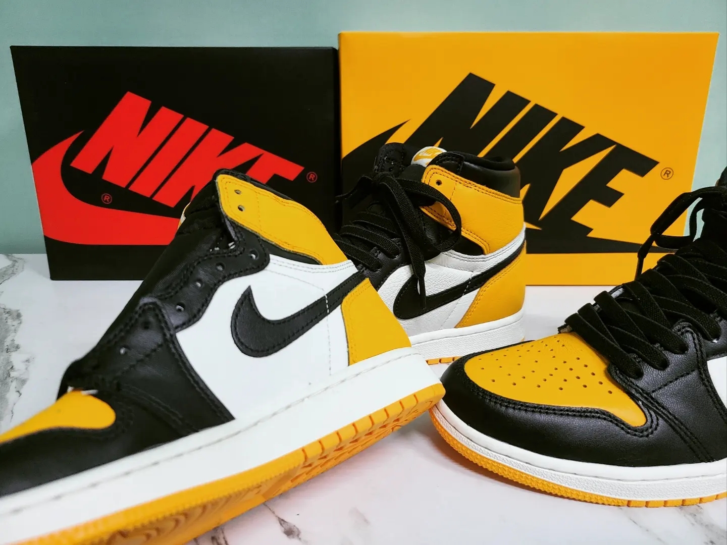 Jordan 1 Retro High OG Taxi, (GS) Jordan 1 Retro High OG Taxi 착용 스타일 - 3