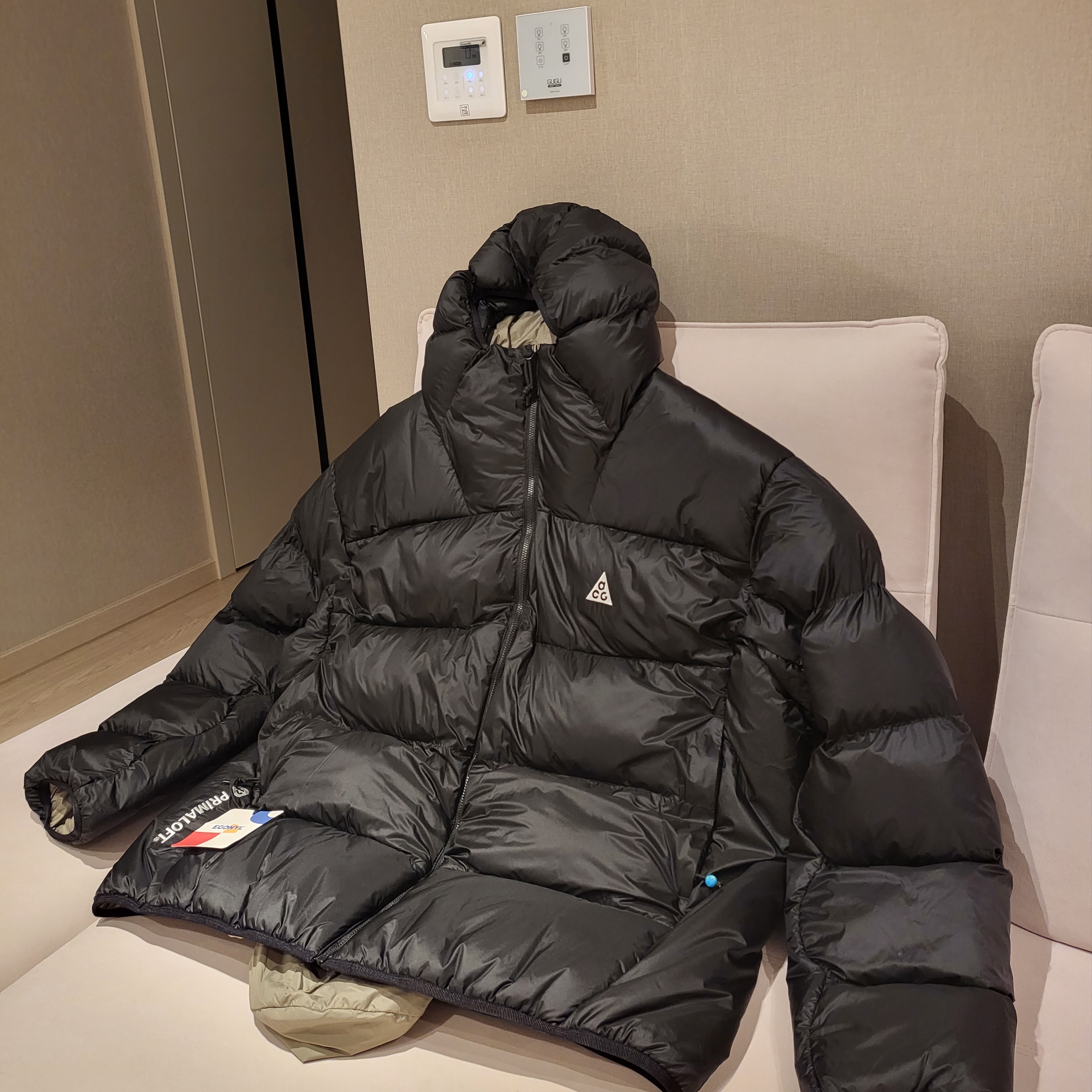 Nike ACG Therma-Fit ADV Lunar Lake Puffer Jacket Black - US/EU 착용 스타일