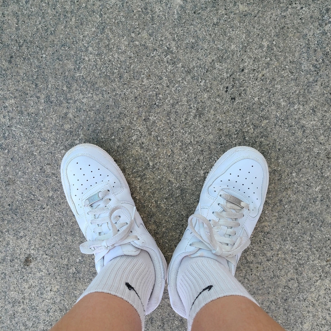 (W) Nike Air Force 1 '07 Low White, Nike Air Force 1 '07 Low White 착용 스타일 - 2