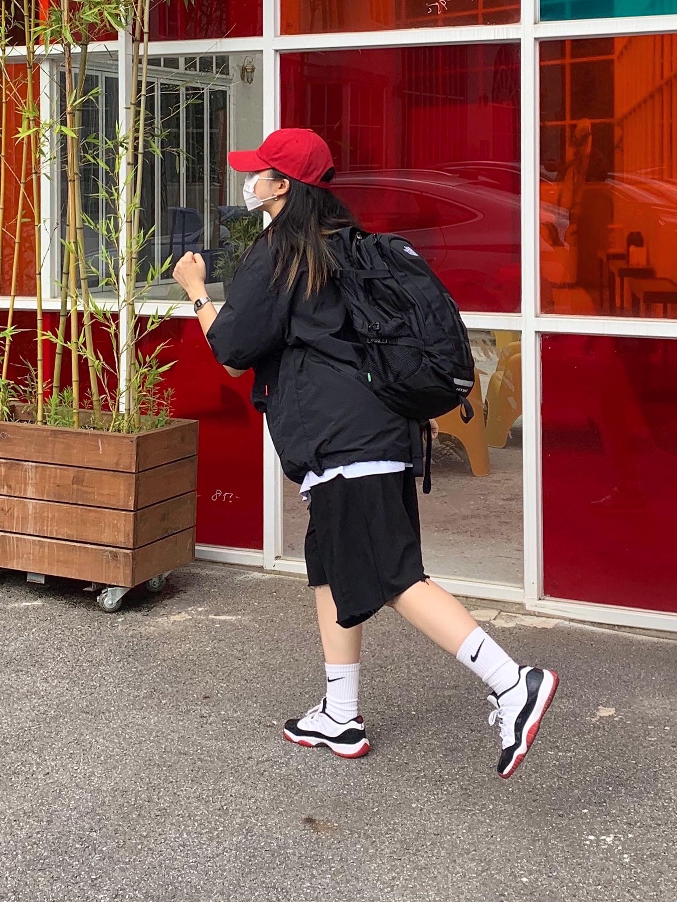 (GS) Jordan 11 Retro Low Concord Bred, Jordan 11 Retro Low Concord Bred 착용 스타일 - 2