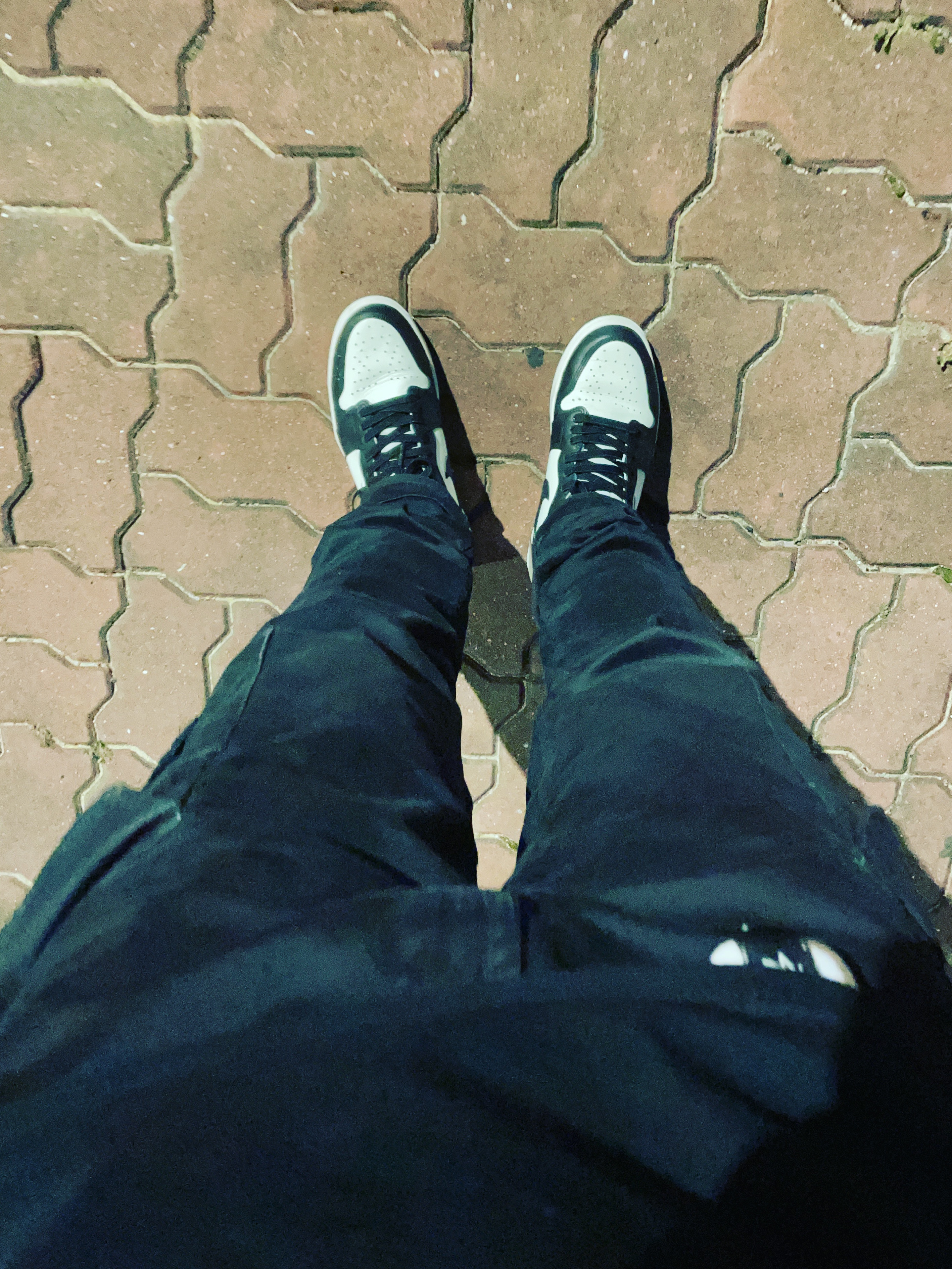Stone Island 318L1 T.CO+OLD Cargo Pants Black - 21FW, Jordan 1 Retro High OG Black Mocha 착용 스타일