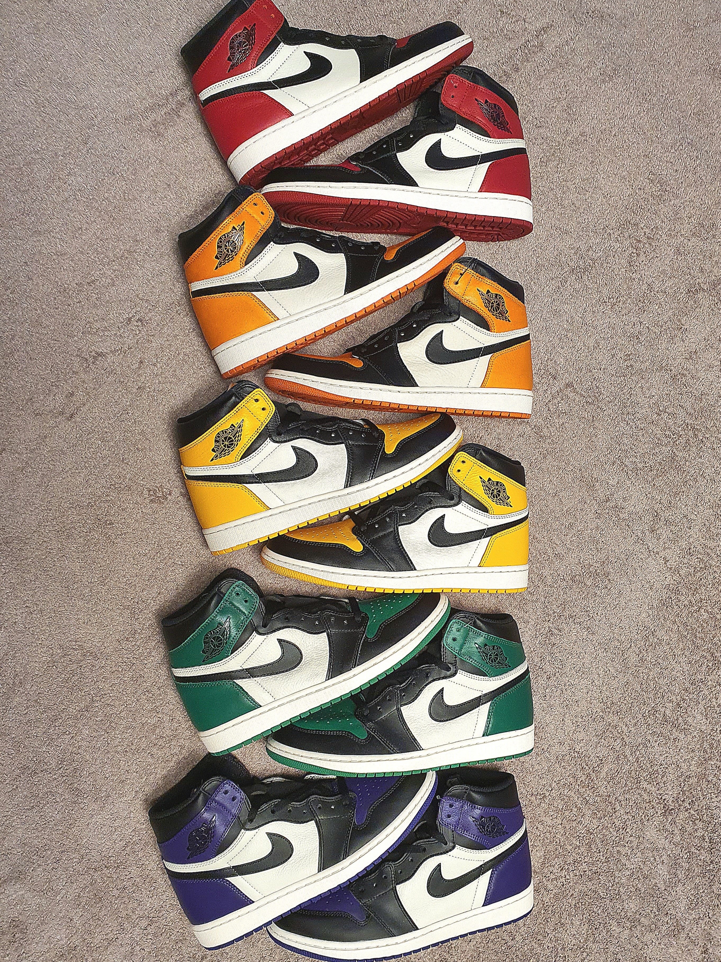 Jordan 1 Retro High OG Bred Toe, Jordan 1 Retro Shattered Backboard 착용 스타일