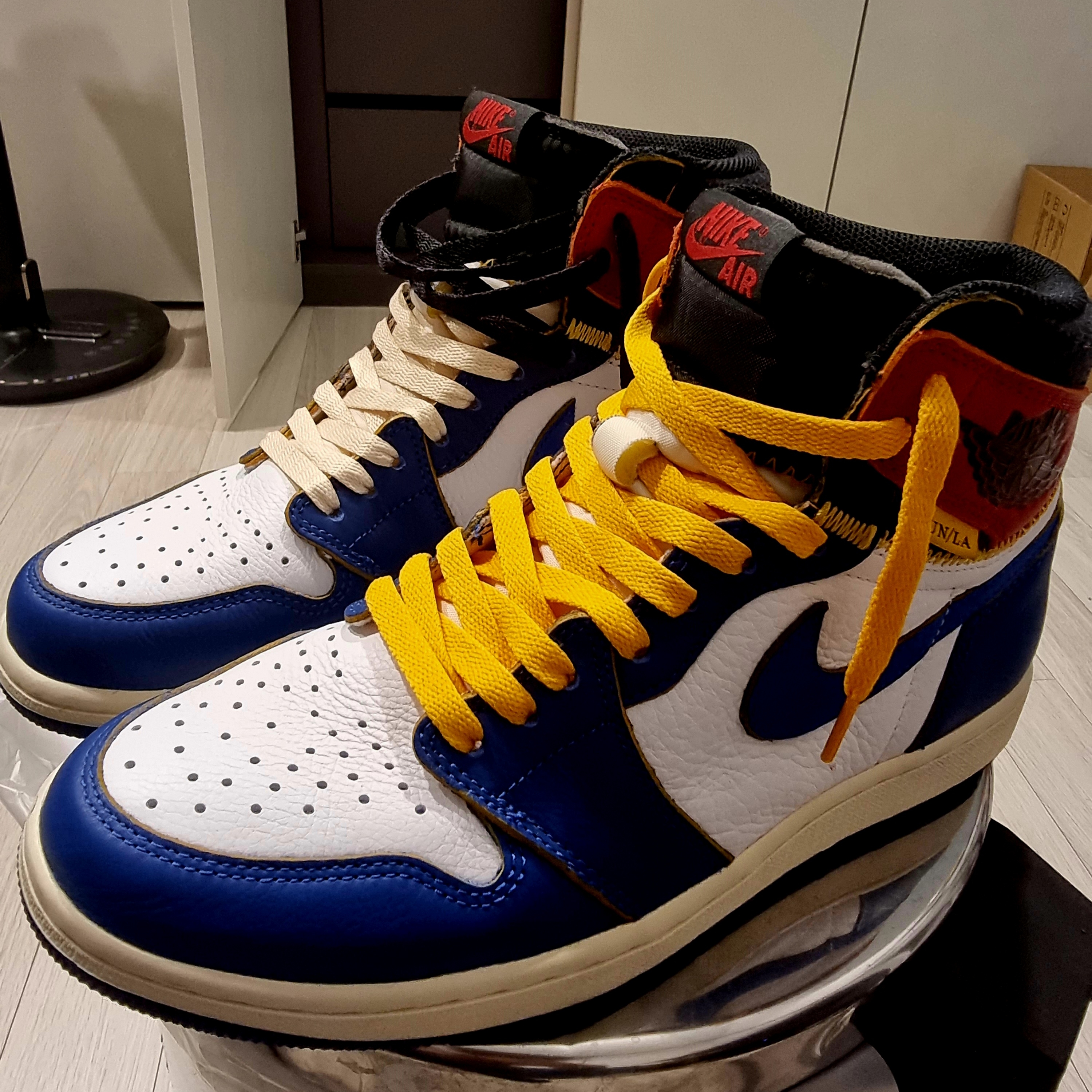 Jordan 1 x Union Retro High Blue Toe 착용 스타일