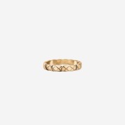 Chanel Coco Crush Ring Quilted Motif Mini & 18K Beige Gold