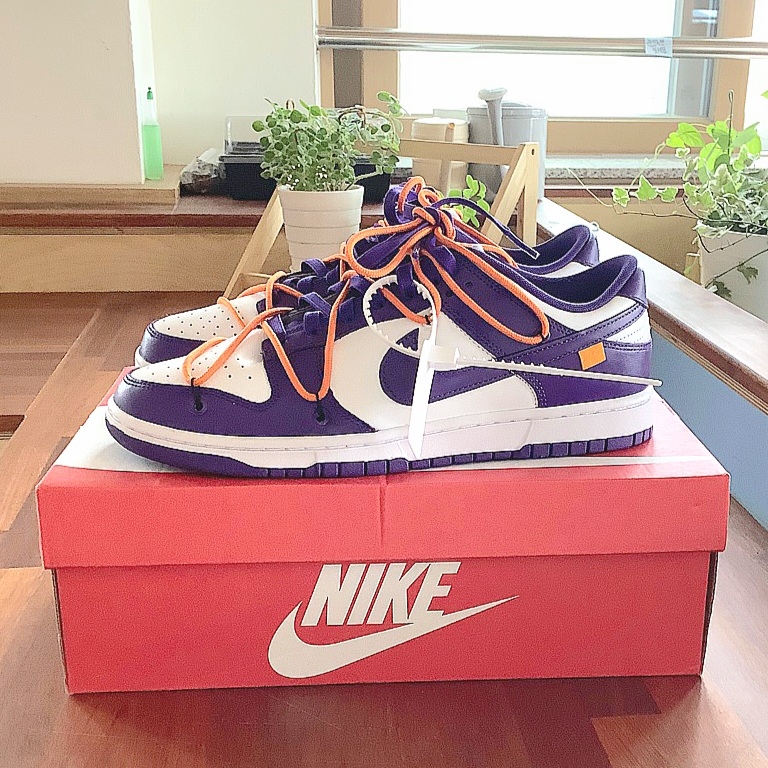 Nike Dunk Low Retro Championship Court Purple 착용 스타일 - 1