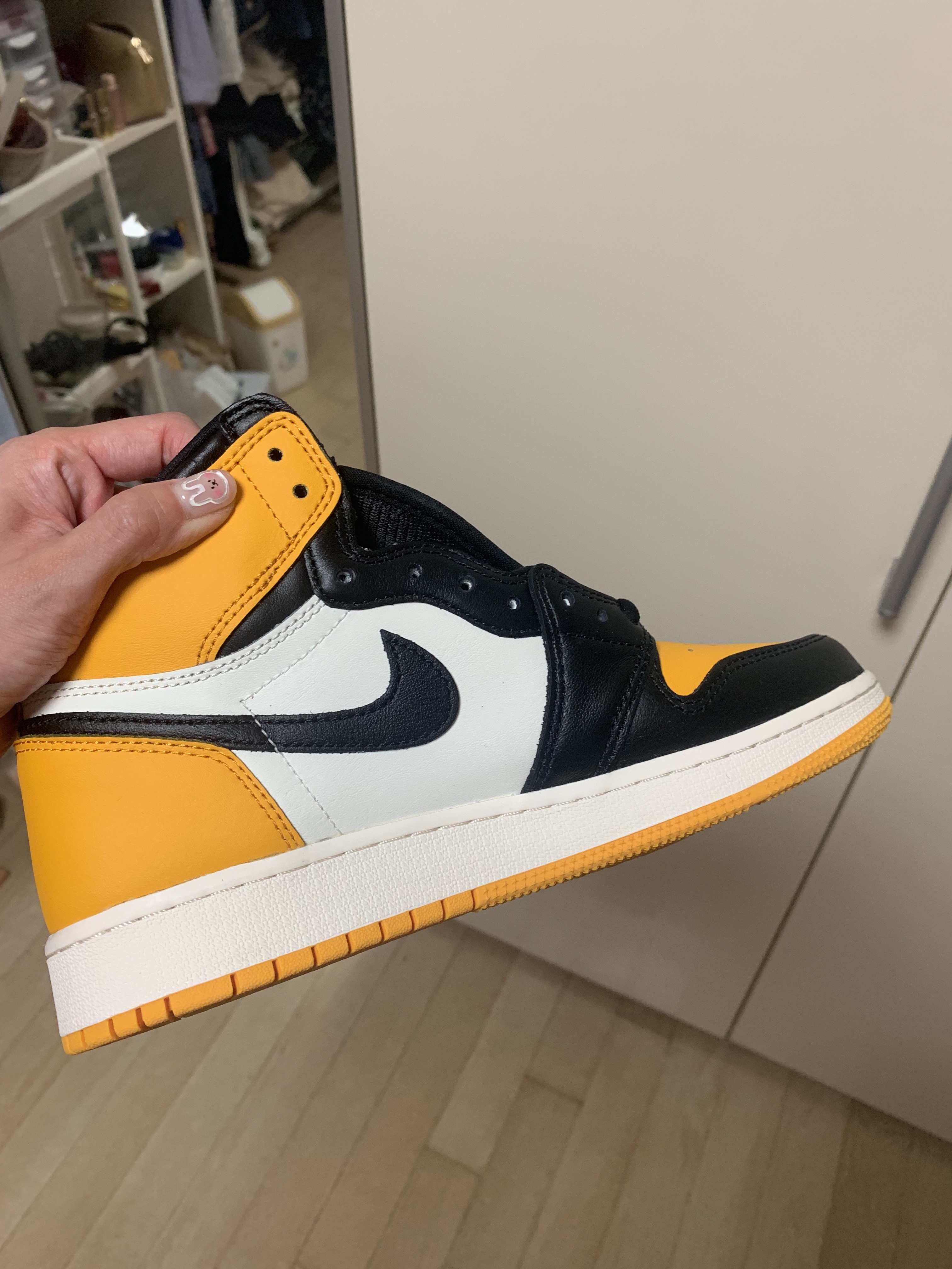 Jordan 1 Retro High OG Taxi, (GS) Jordan 1 Retro High OG Taxi 착용 스타일