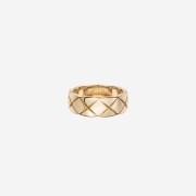 Chanel Coco Crush Ring Quilted Motif Small & 18K Beige Gold