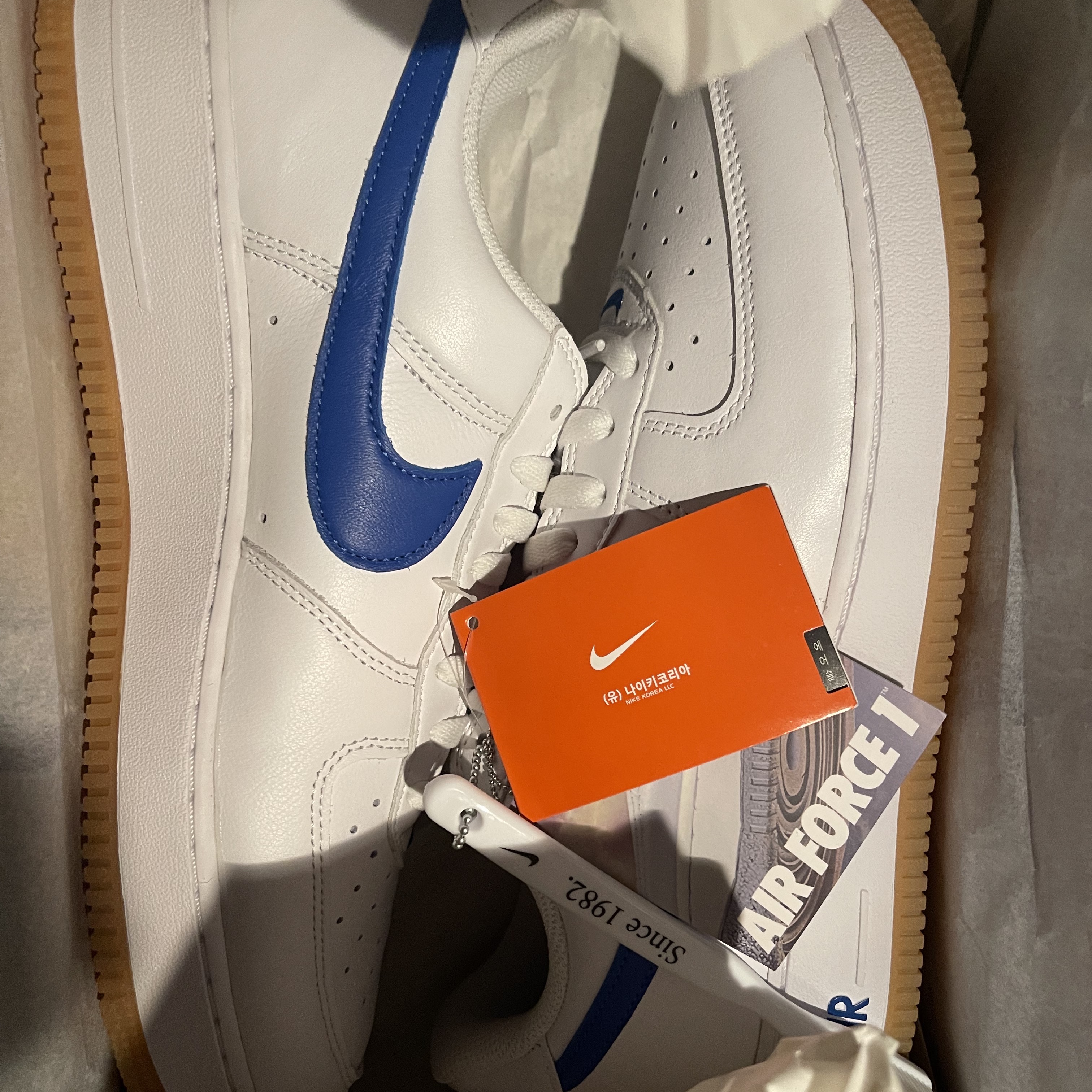 Nike Air Force 1 Low Retro Color of the Month Varsity Royal 착용 스타일
