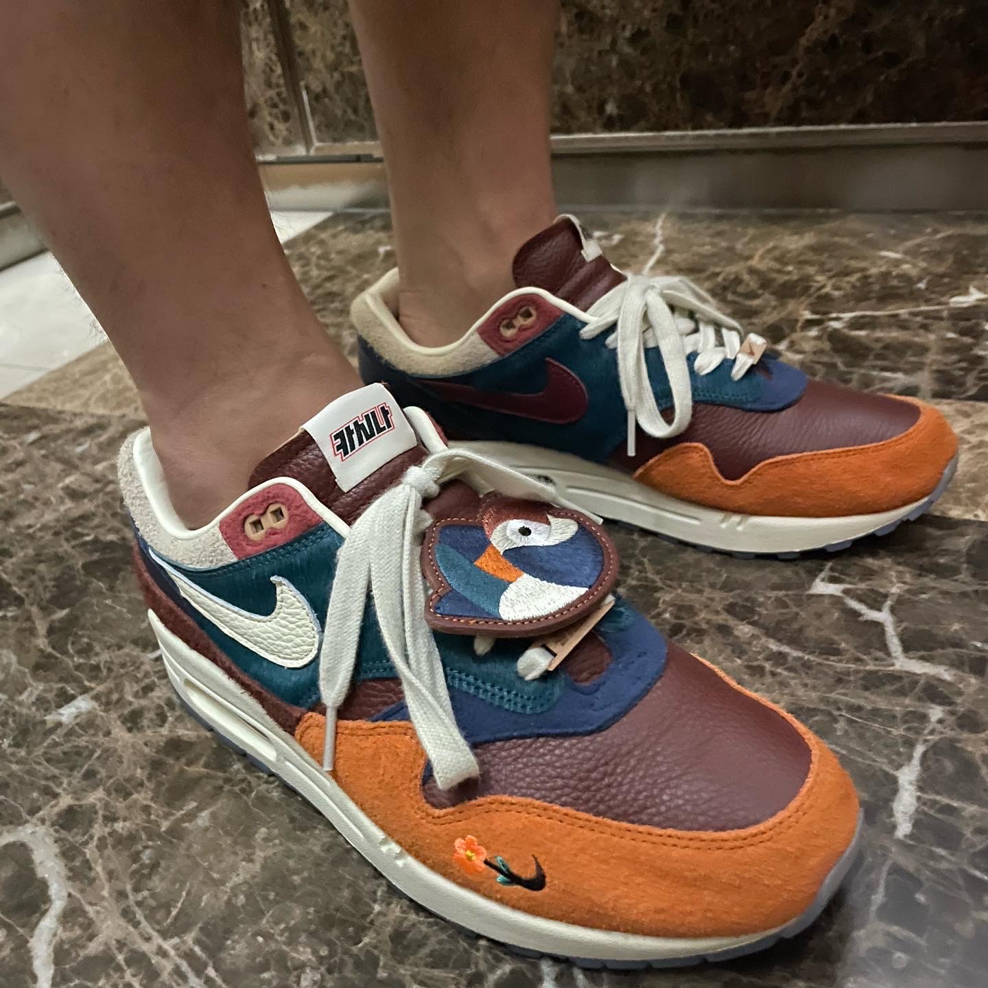 Nike x Kasina Air Max 1 SP Won-Ang Orange 착용 스타일 - 2
