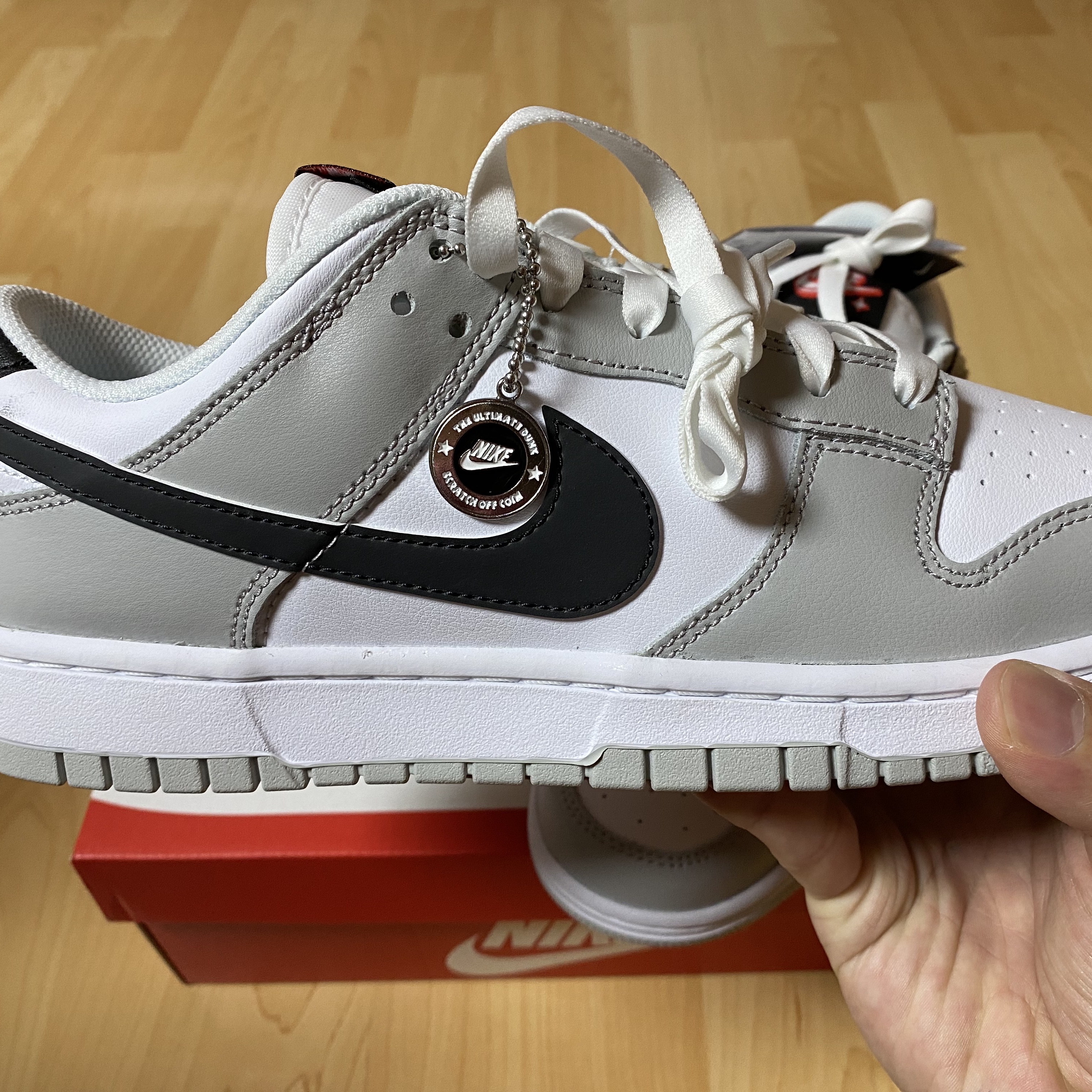 Nike Dunk Low Retro SE Jackpot Grey Fog 착용 스타일 - 1