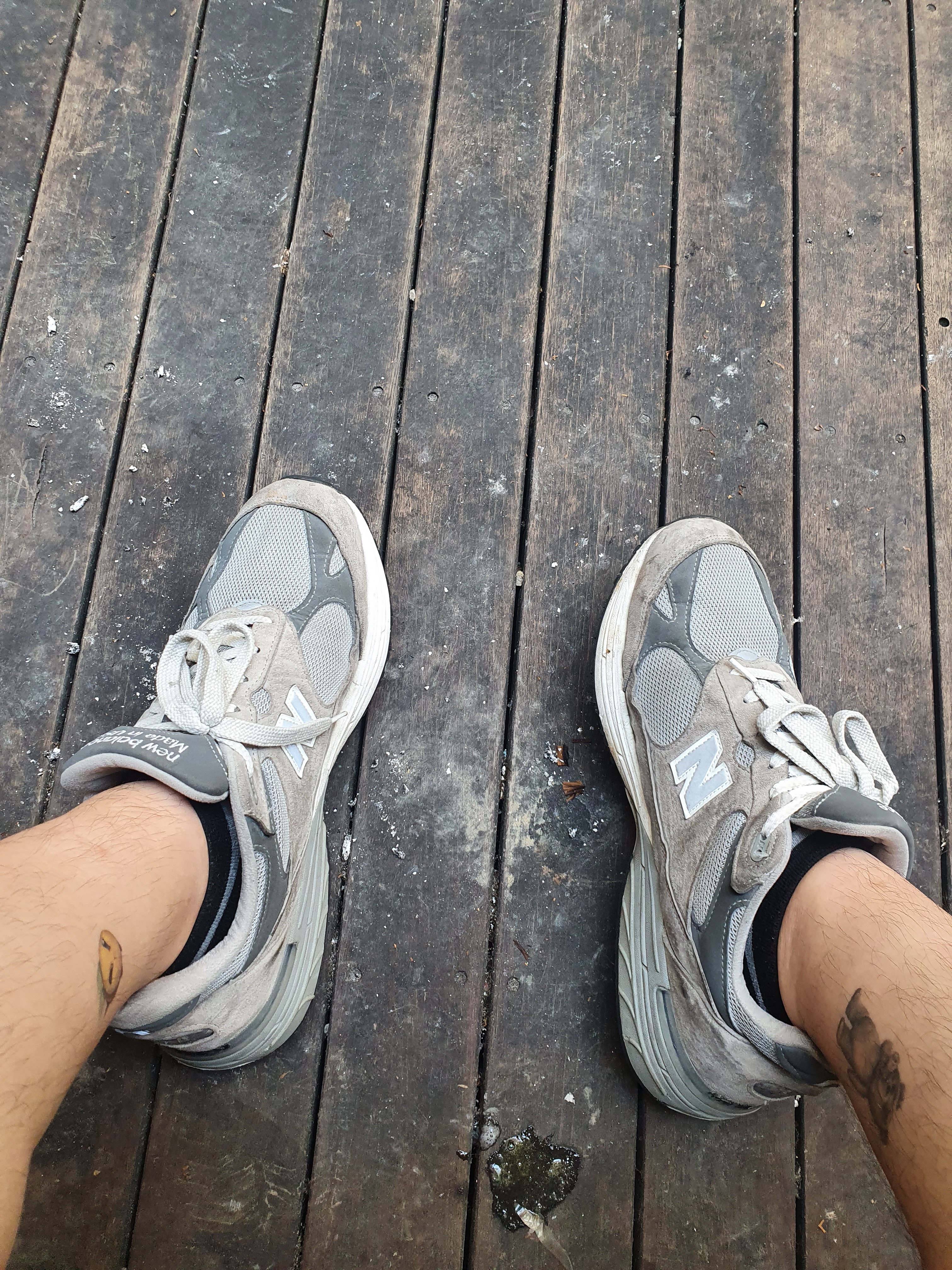New Balance 993 Made in USA Grey - 2E Wide 착용 스타일