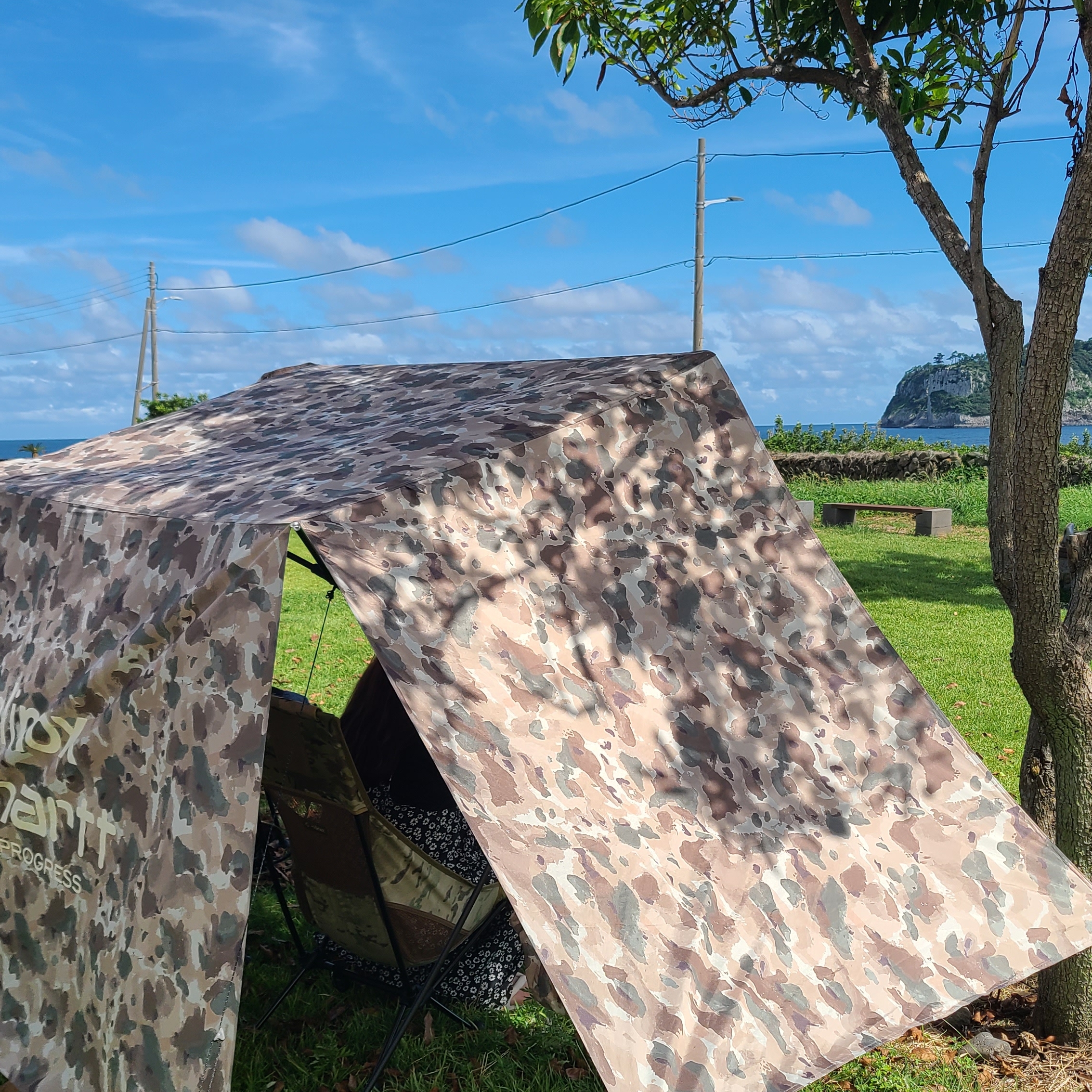 Helinox x Carhartt WIP Royal Box Shade Camo Tide 착용 스타일 - 3