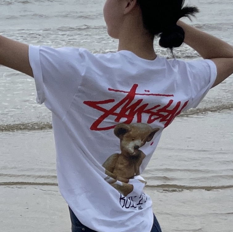 Stussy Built Tough T-Shirt White 착용 스타일 - 2
