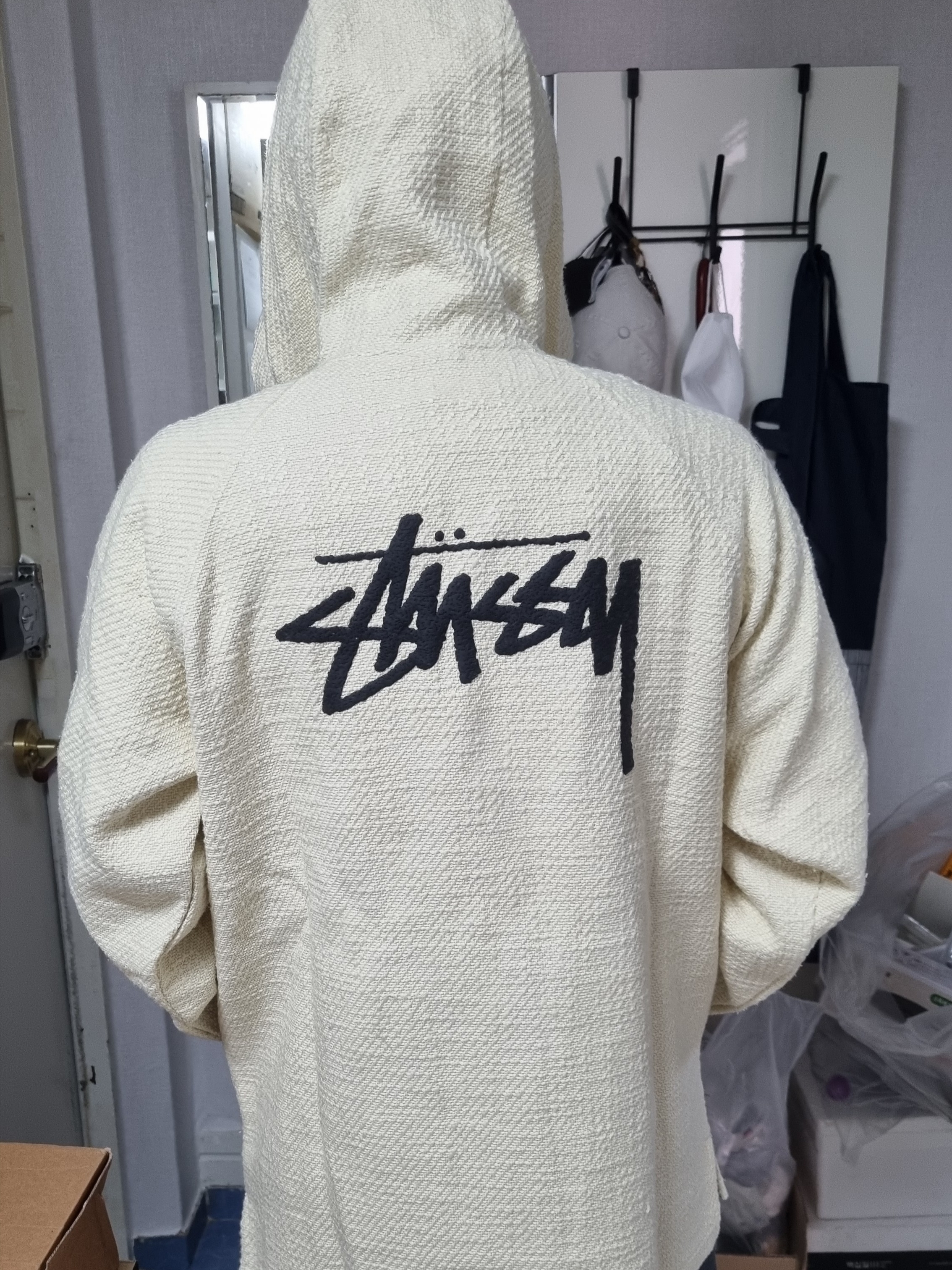 Nike x Stussy NRG Fleece Hemp Pullover Natural 착용 스타일 - 2