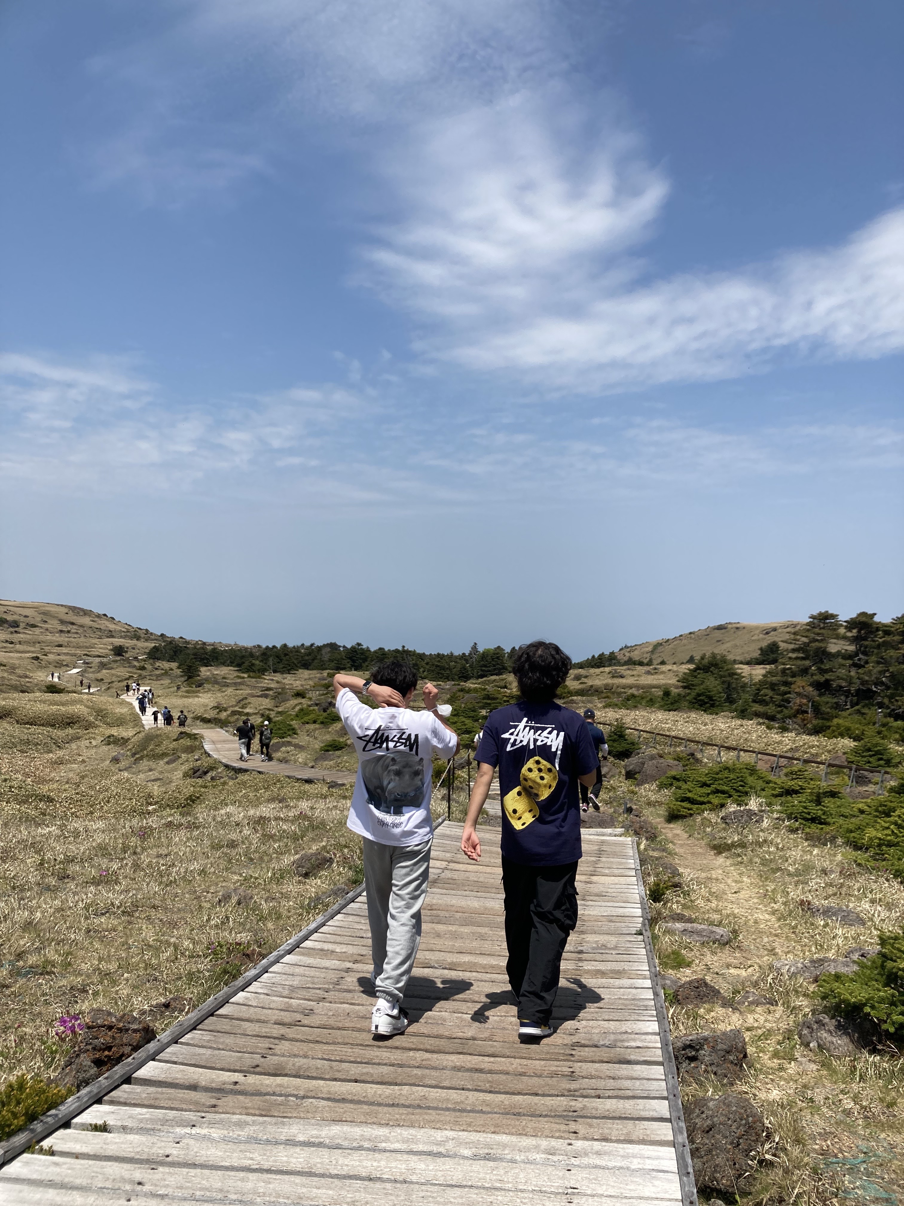 Stussy Fuzzy Dice T-Shirt Navy, Stussy 8 Ball T-Shirt White - 22SS 착용 스타일 - 2