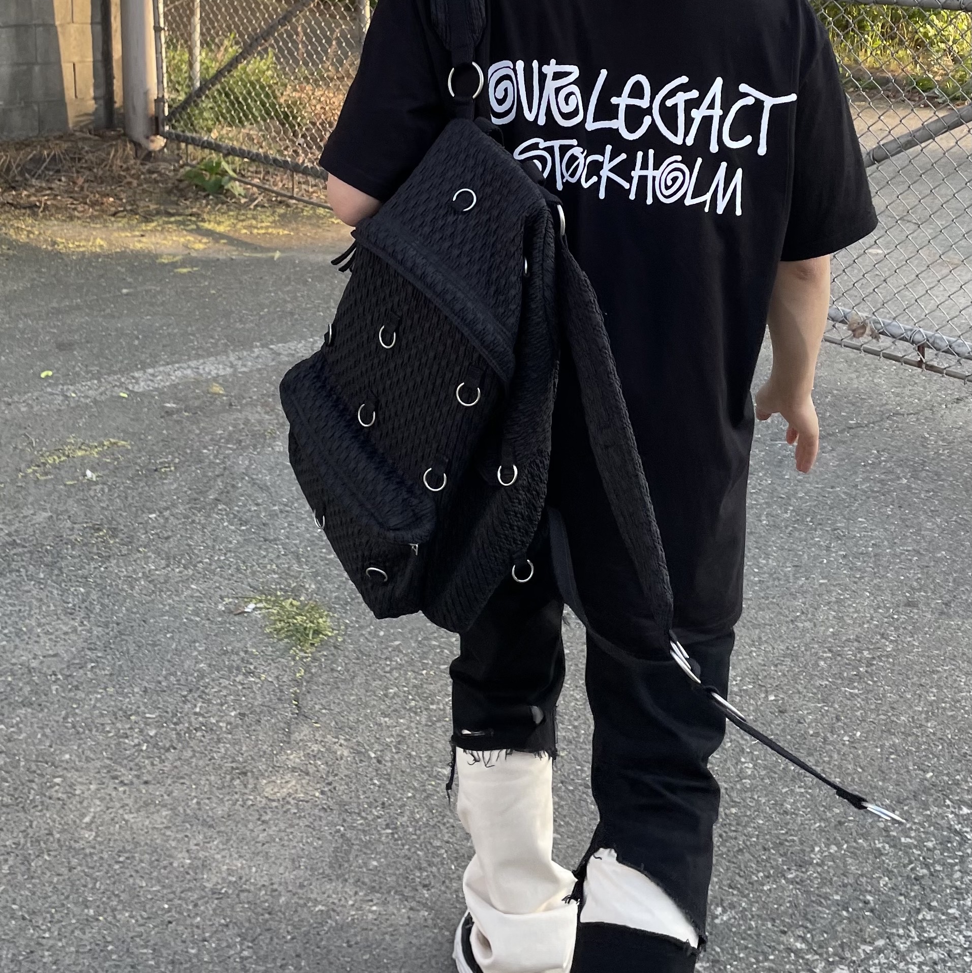 Stussy x Our Legacy x Denim Tears Stockholm T-Shirt Black 착용 스타일 - 1