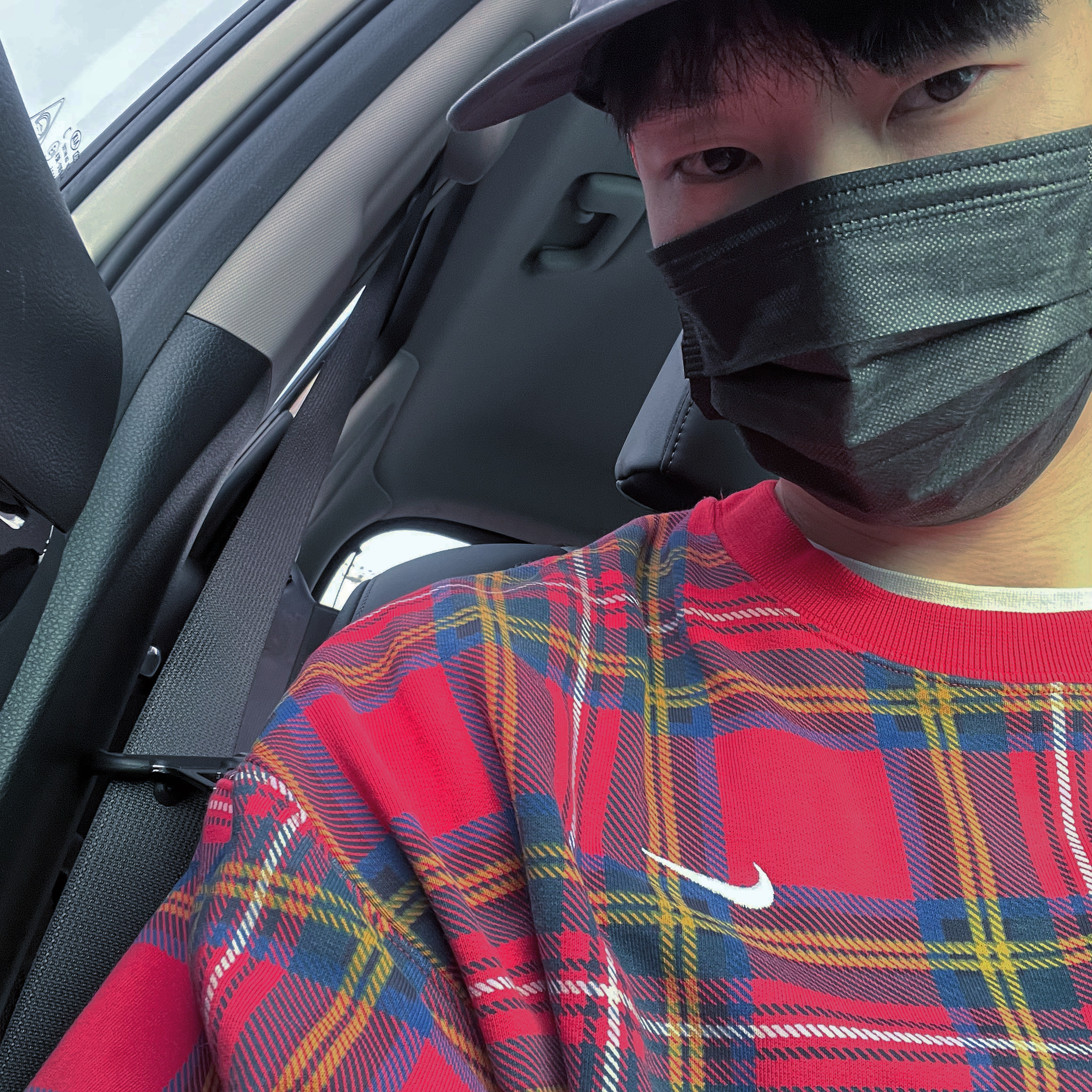 Nike NRG Crew Plaid Swoosh Stripe 착용 스타일