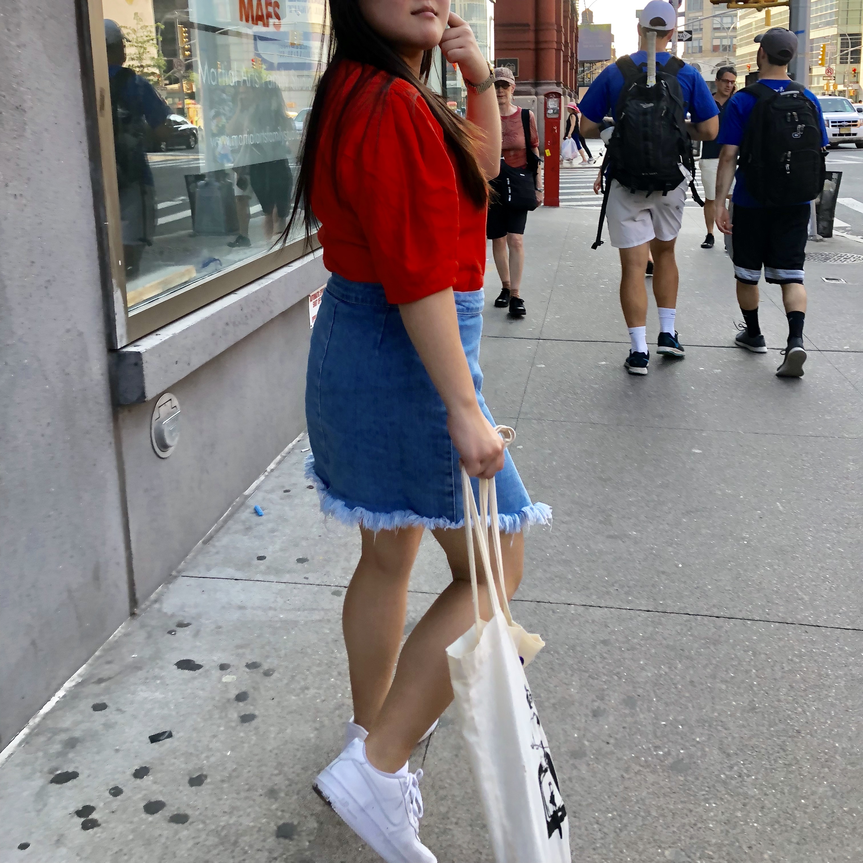 (W) Nike Air Force 1 '07 Low White 착용 스타일