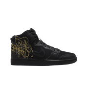 Nike x Faust SB Dunk High Pro QS Black and Metallic Gold