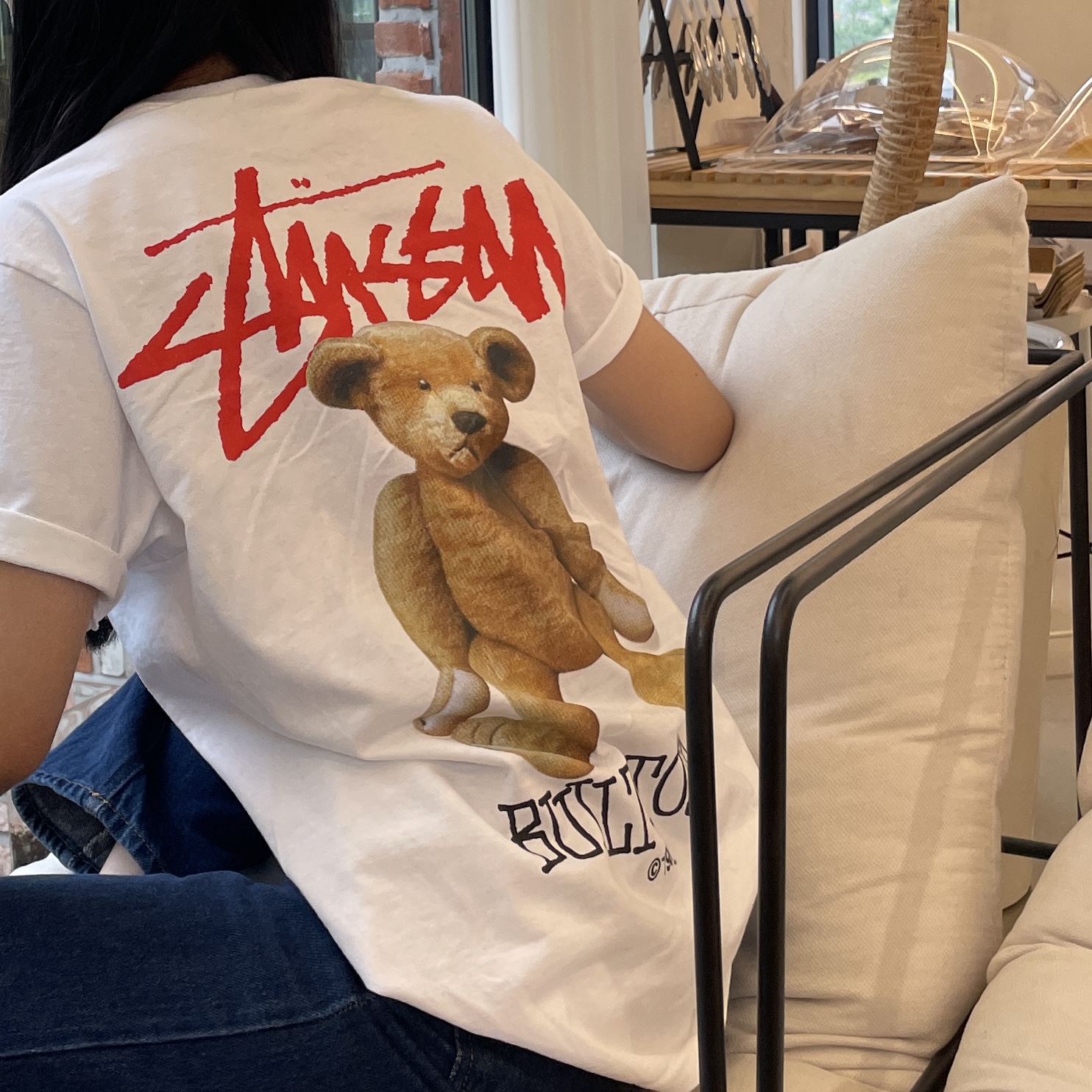 Stussy Built Tough T-Shirt White 착용 스타일 - 1