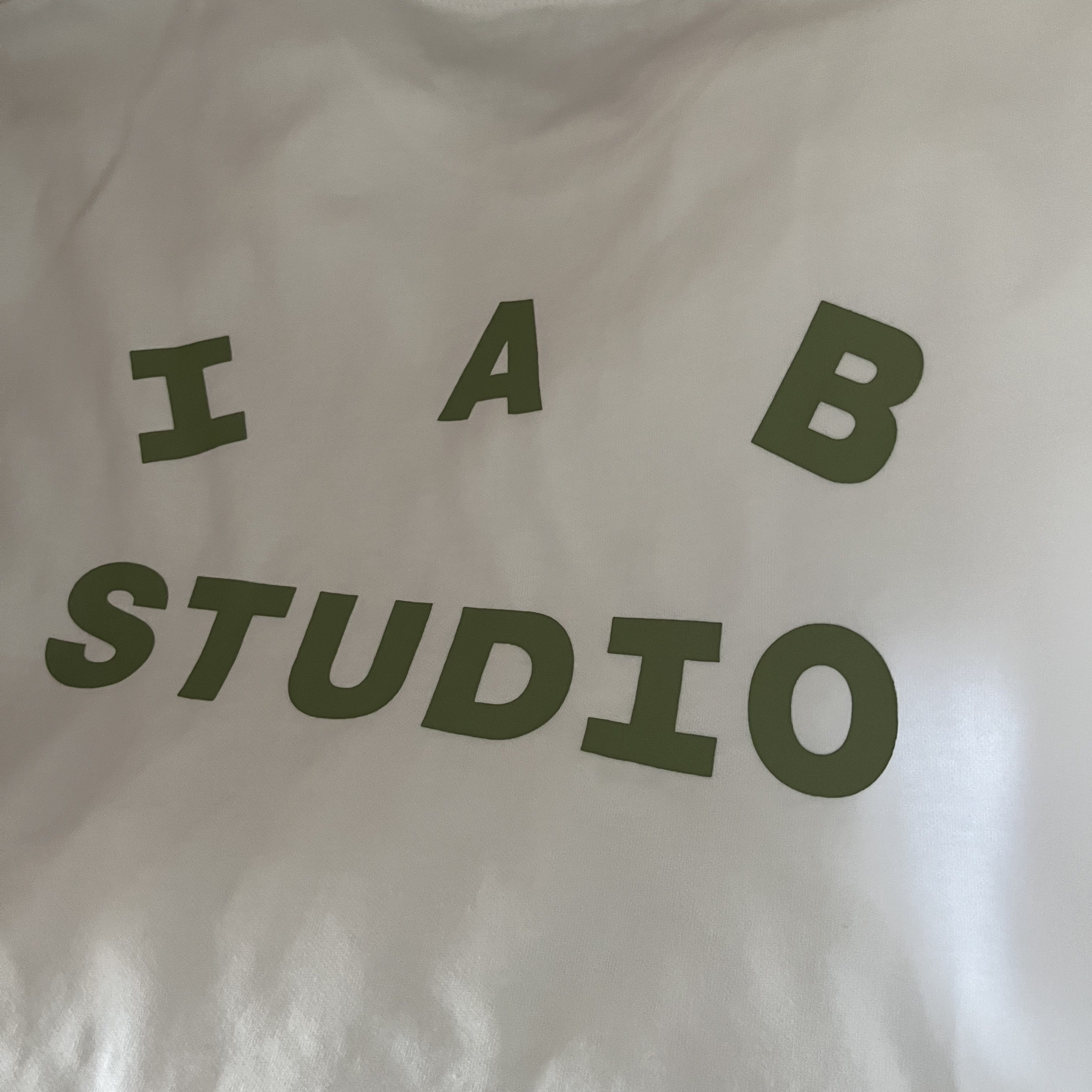 IAB Studio T-Shirt White Light Green 착용 스타일