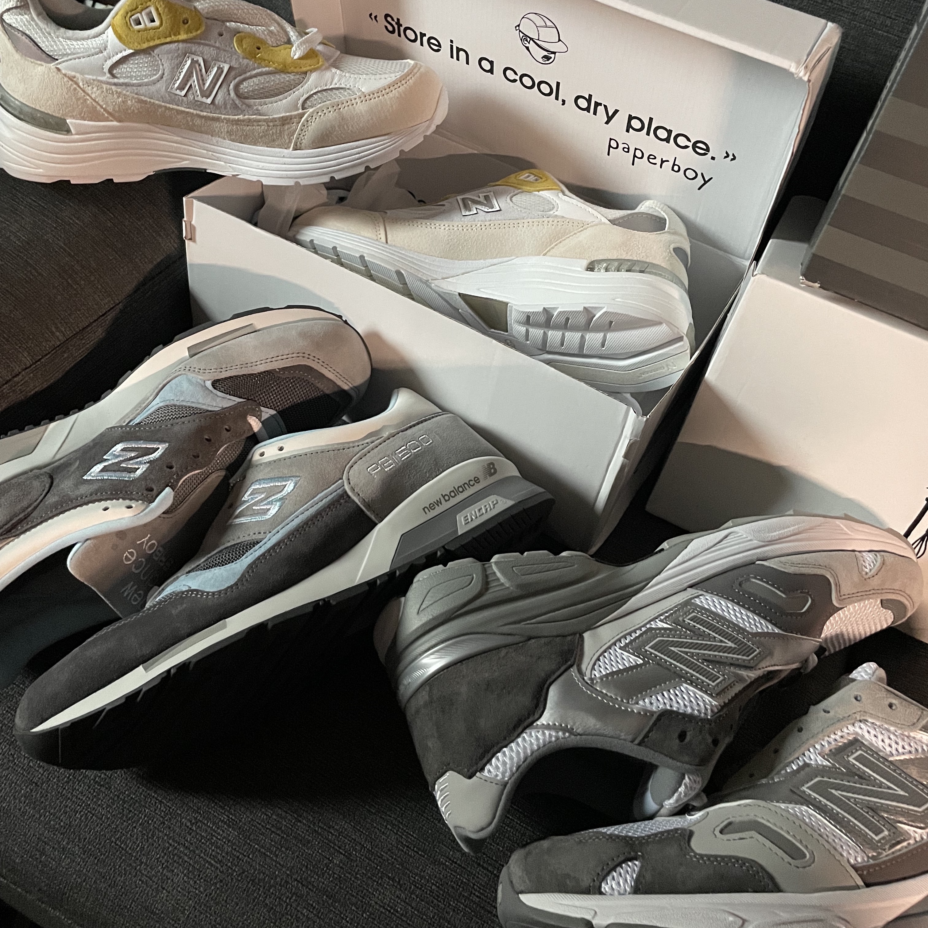 New Balance x Paperboy Paris x Beams 920 Made in UK Ice Boy, New Balance x Paperboy Paris x Beams 1500 Made in UK Ice Boy 착용 스타일