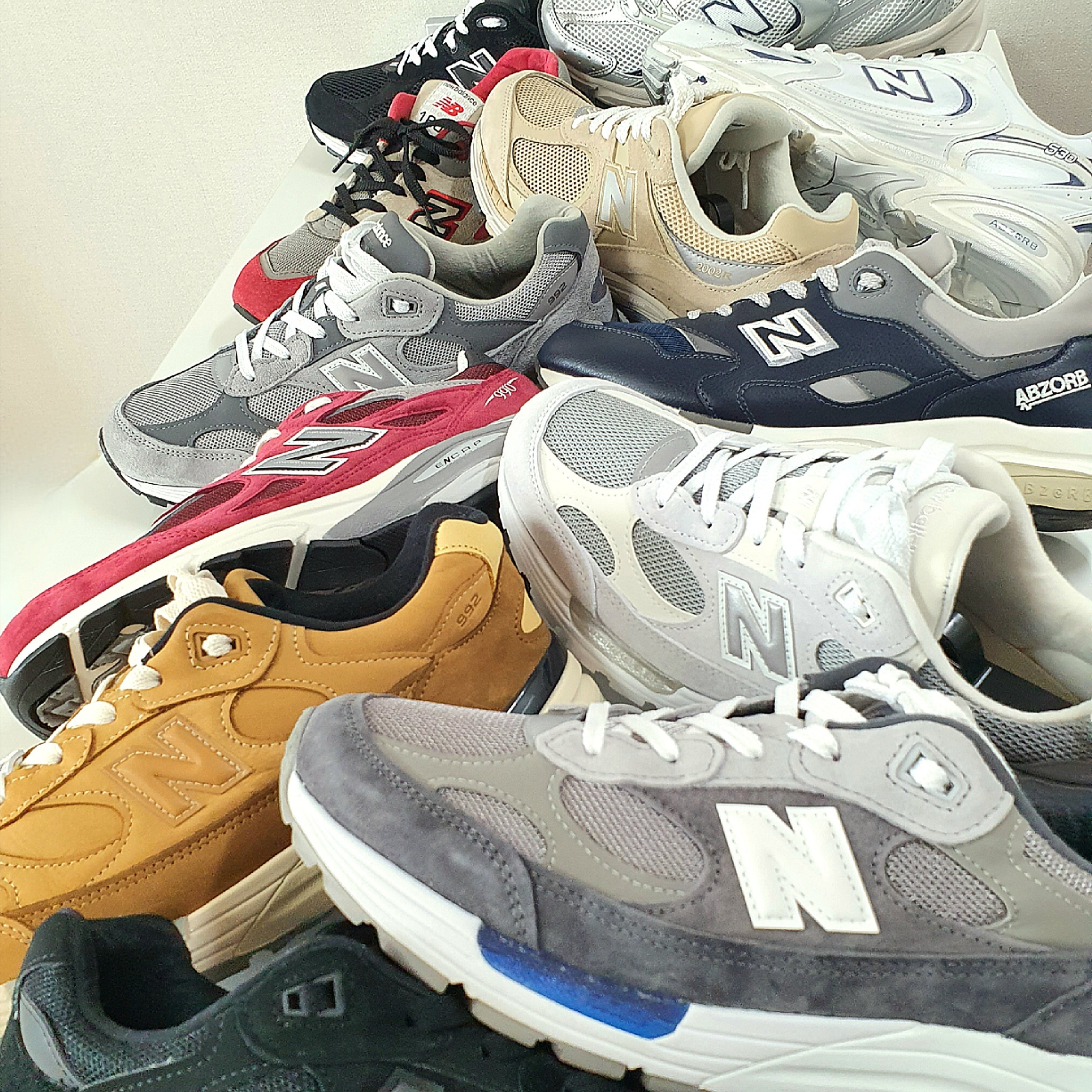 New Balance 992 Made in USA Grey - D Standard, New Balance 530 Steel Grey 착용 스타일