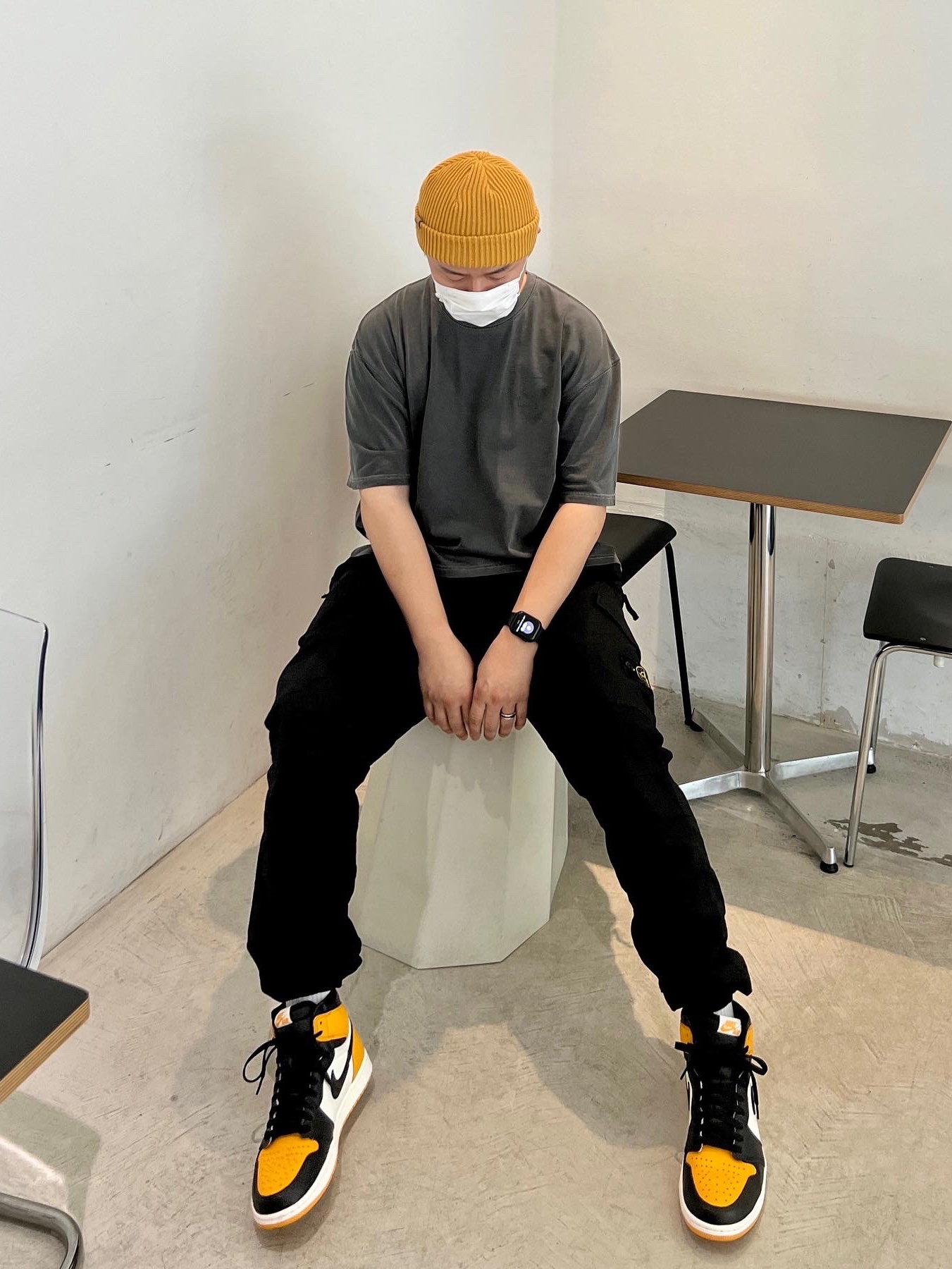 Jordan 1 Retro High OG Taxi 착용 스타일 - 2