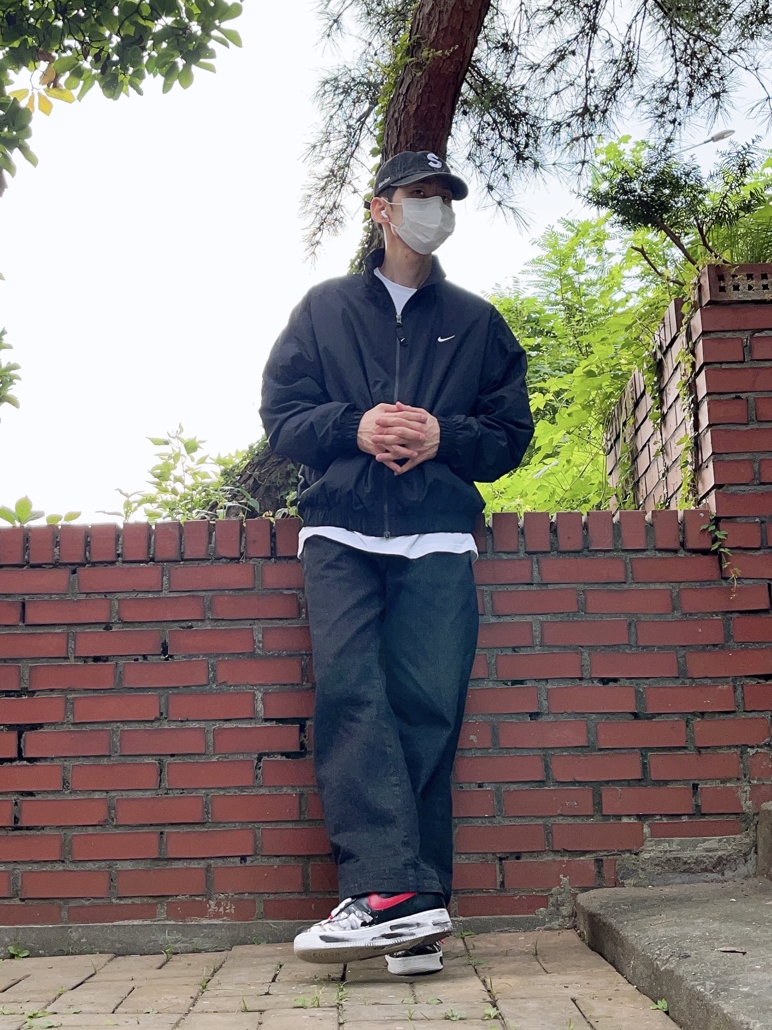 Nike x Peaceminusone Air Force 1 Low Para-Noise - Korea Exclusive, Nike NRG Solo Swoosh Woven Track Jacket Black - Asia 착용 스타일