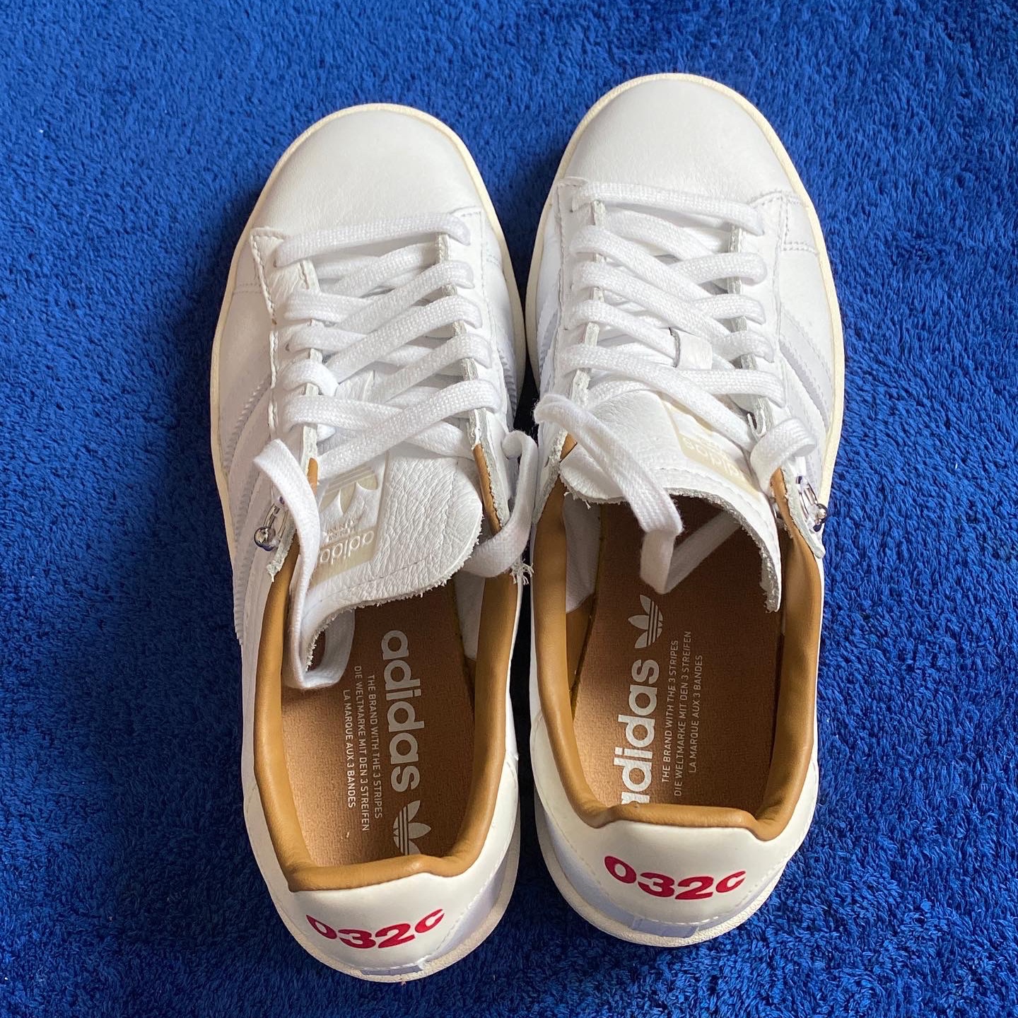 Adidas x 032c Campus Prince Albert White 착용 스타일 - 4