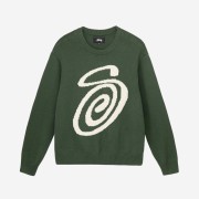 Stussy Curly S Sweater Green