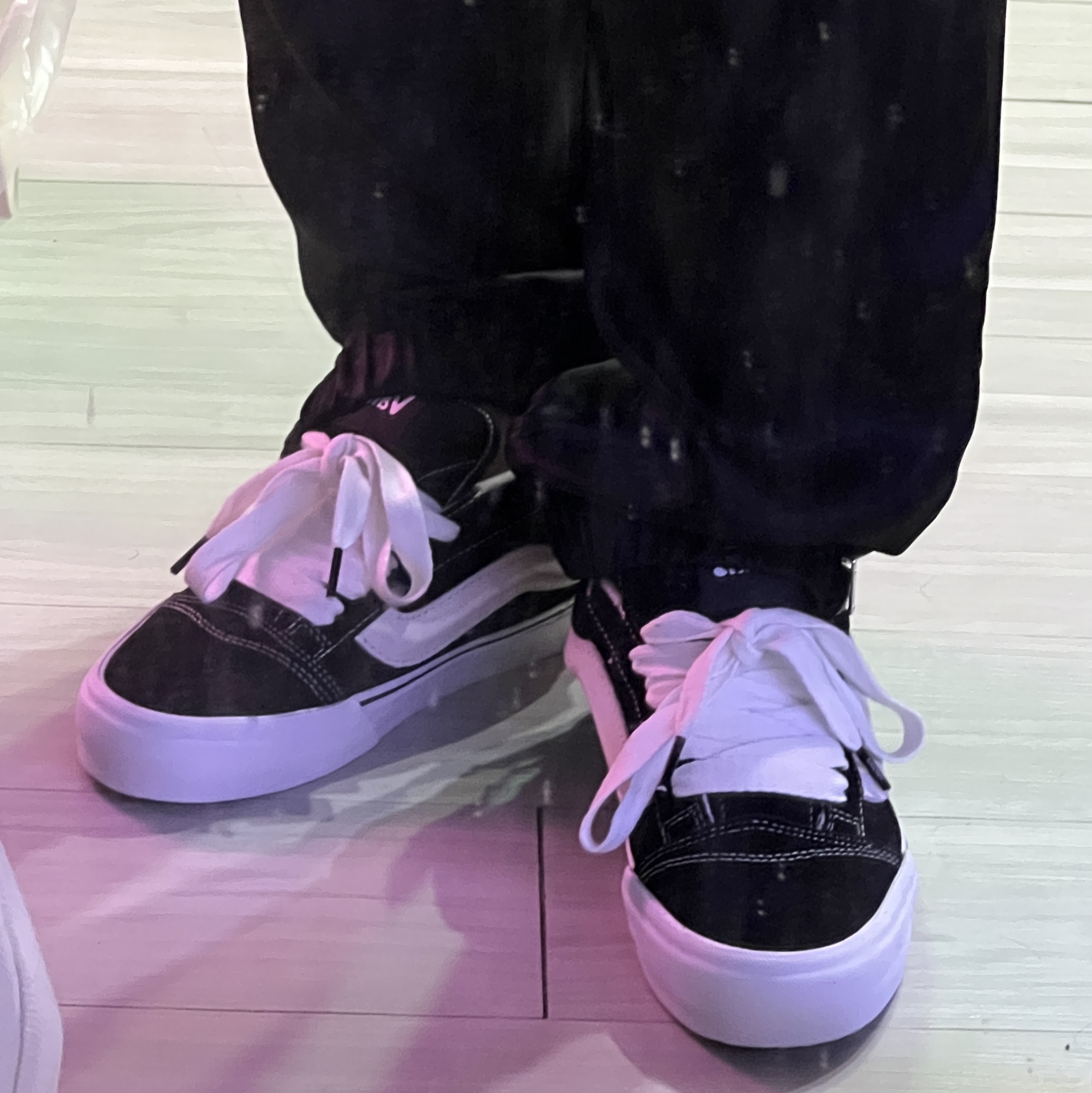 Vans Vault x Imran Potato Knu-Skool VR3 LX Black White 착용 스타일