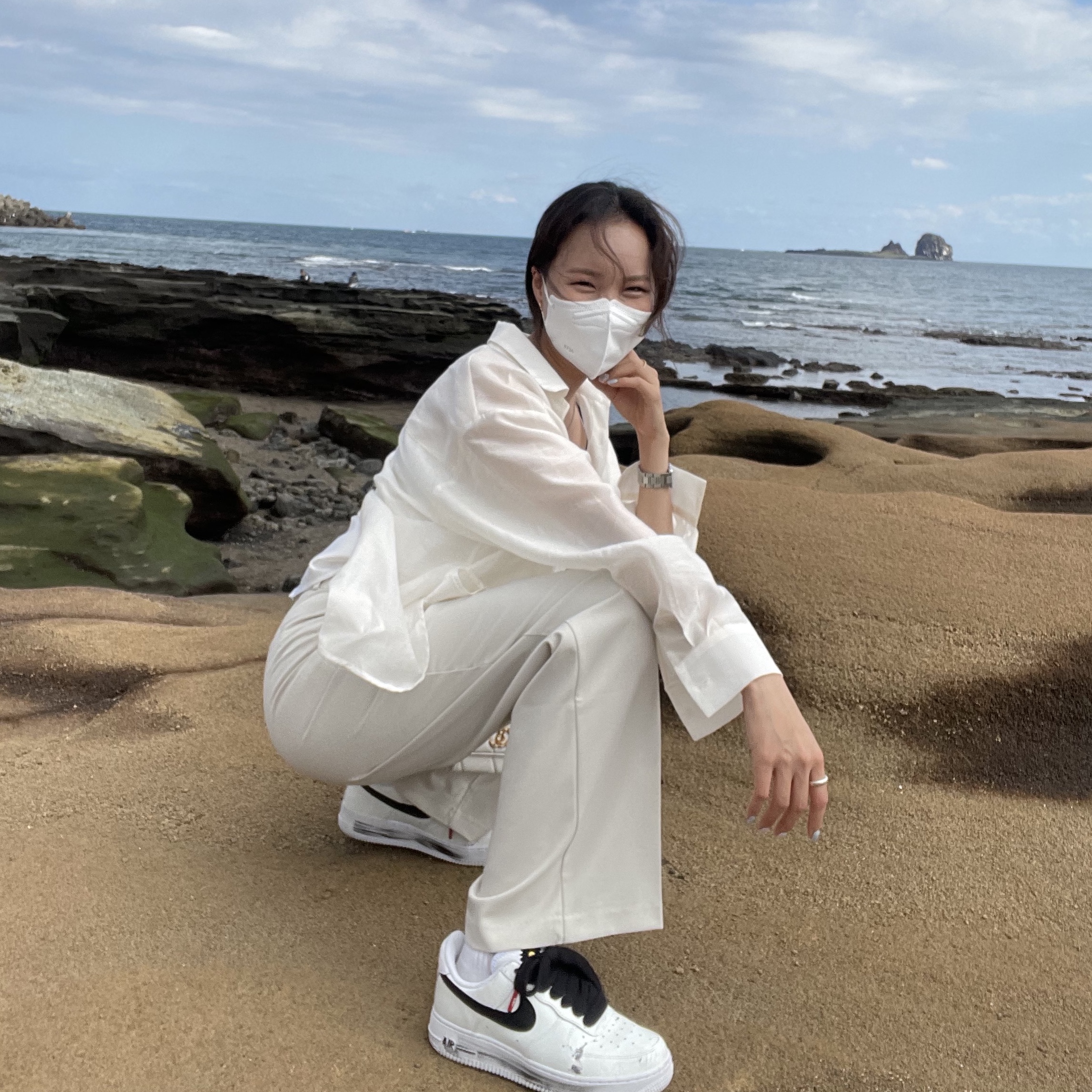 Nike x Peaceminusone Air Force 1 Low Para-Noise 2.0 착용 스타일