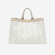 Fendi X-Tote Bag Canvas FF White