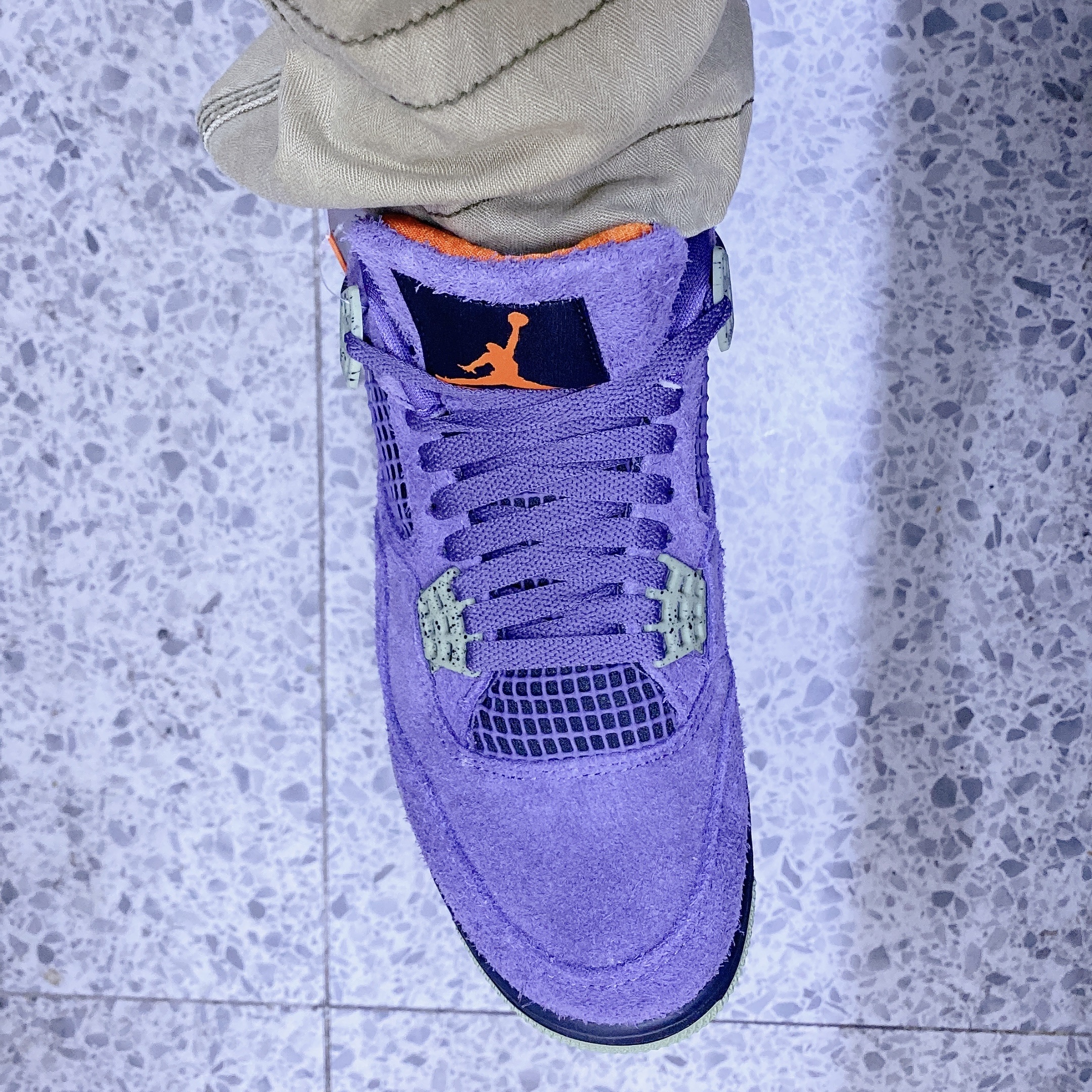 (W) Jordan 4 Retro Canyon Purple 착용 스타일