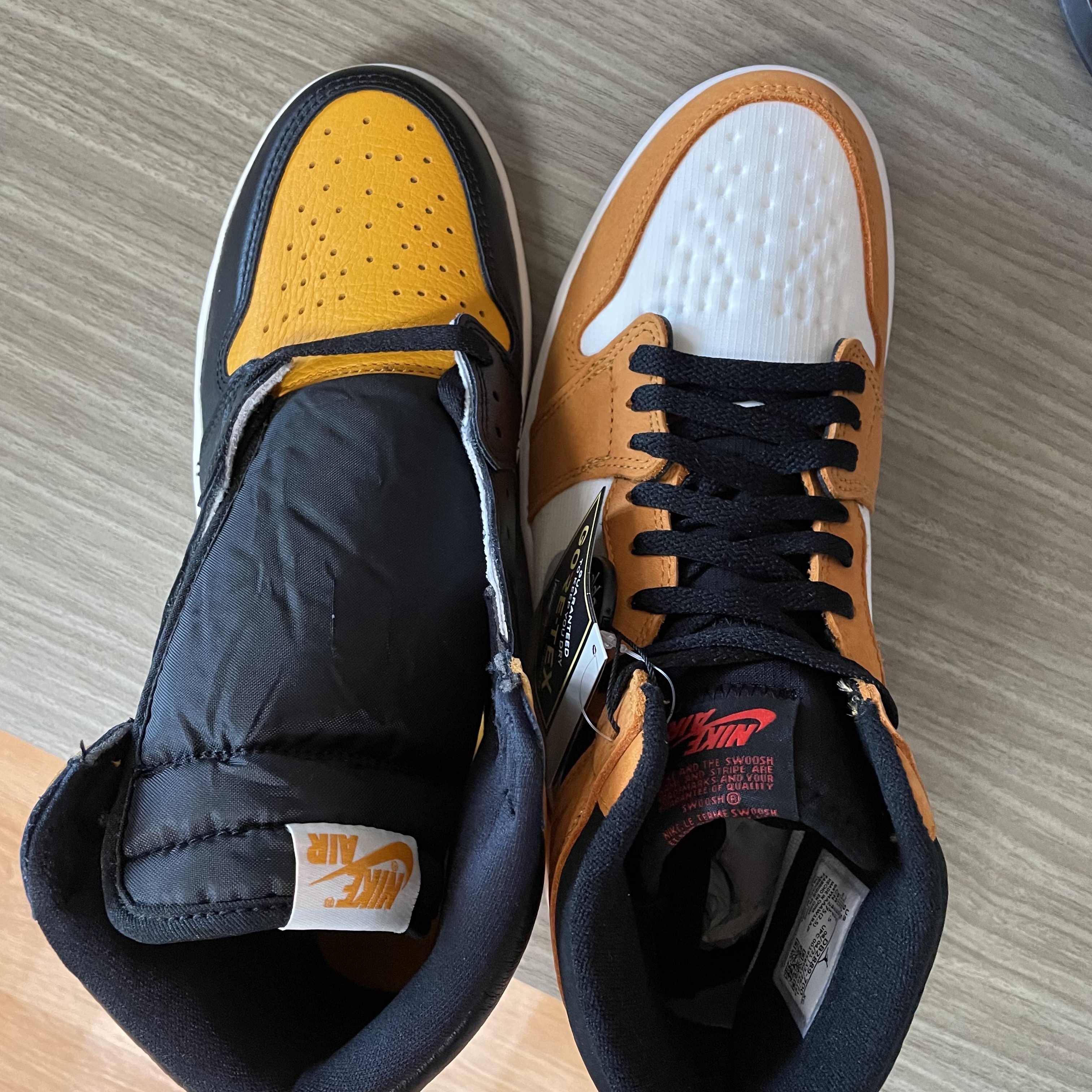 Jordan 1 Retro High OG Taxi, Jordan 1 Element Gore-Tex Light Curry 착용 스타일 - 3