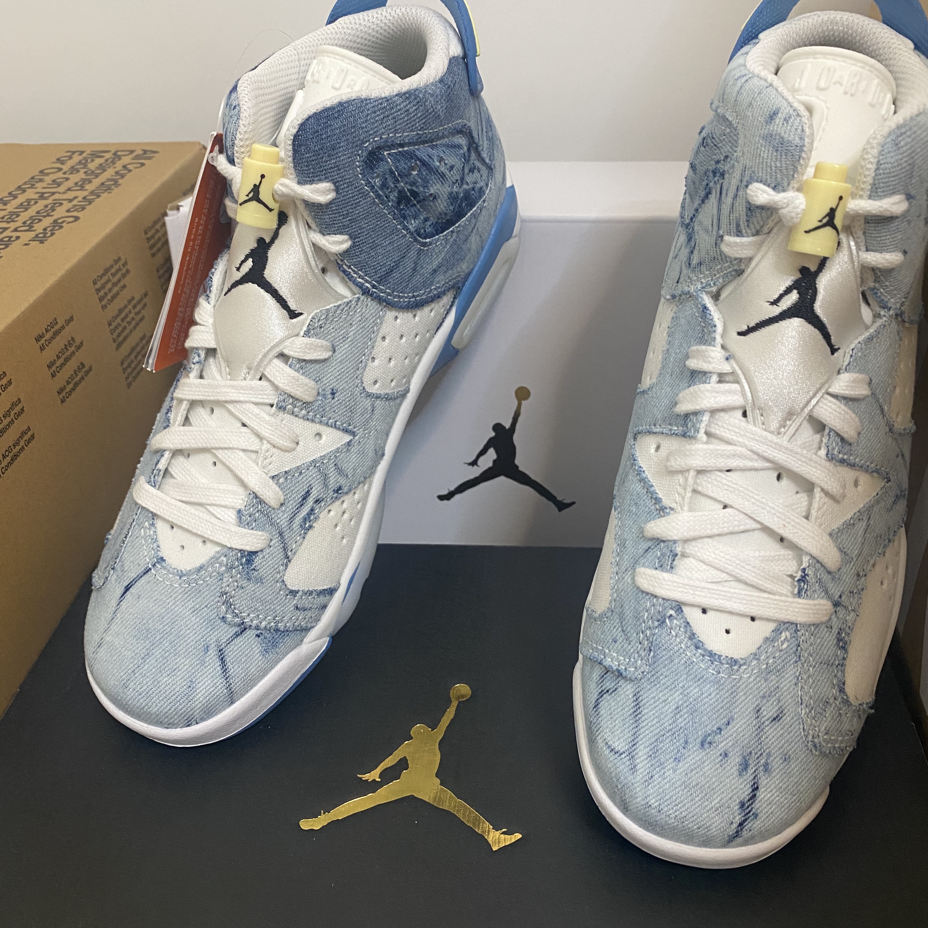 (GS) Jordan 6 Retro Washed Denim 착용 스타일 - 3