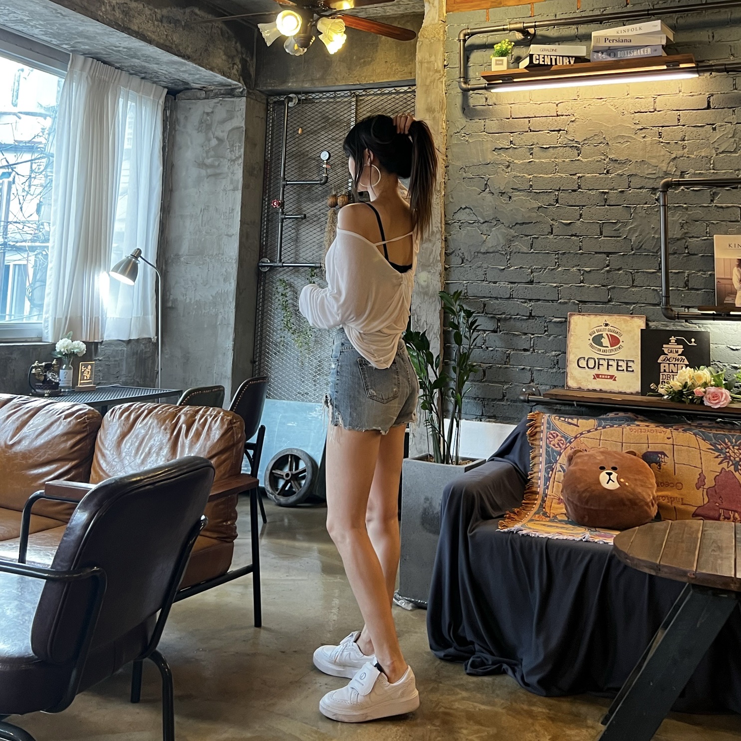 Nike x Peaceminusone Kwondo1 White 착용 스타일 - 2