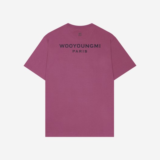 우영미 블랙 백로고 티셔츠 핑크 - 22FW