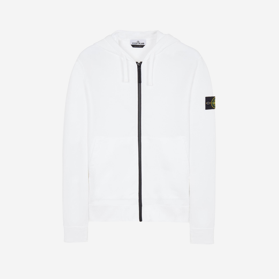 스톤 아일랜드 64220 풀 집업 후드 스웨트셔츠 화이트 - 22FW | Stone Island | KREAM