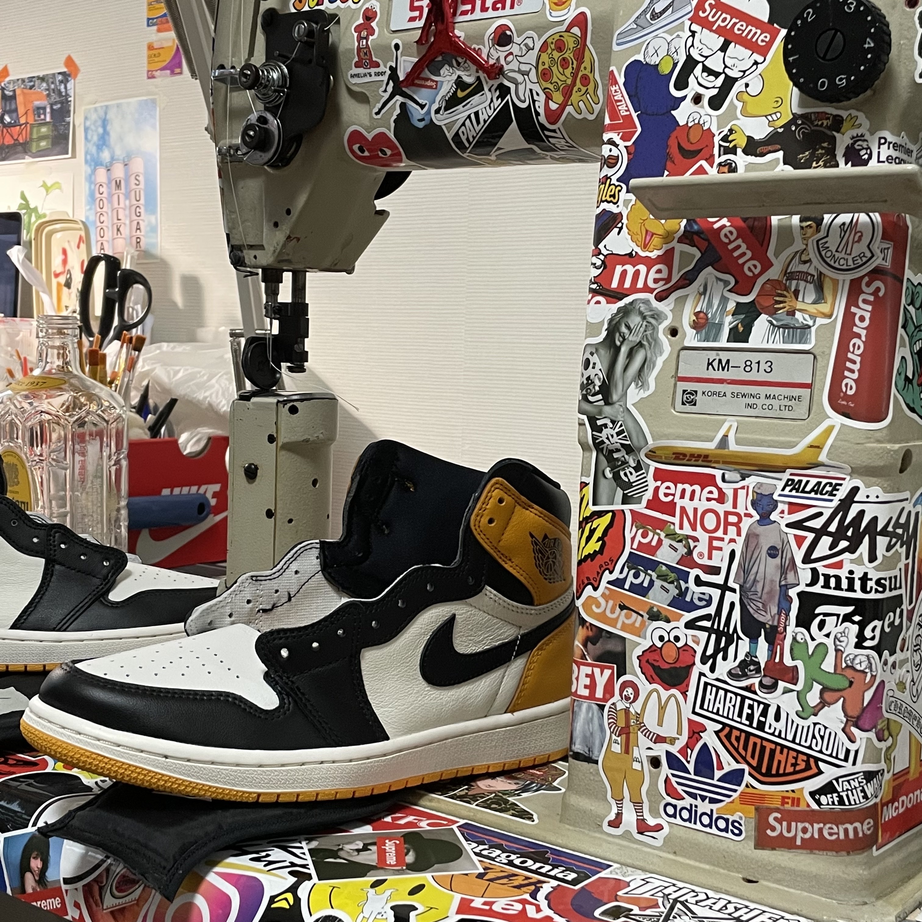 Jordan 1 Retro High OG Taxi 착용 스타일 - 1