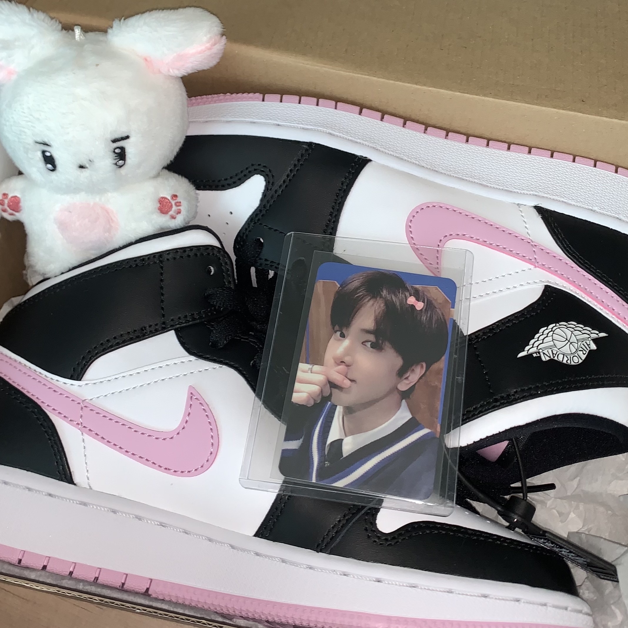 (GS) Jordan 1 Mid Light Arctic Pink 착용 스타일
