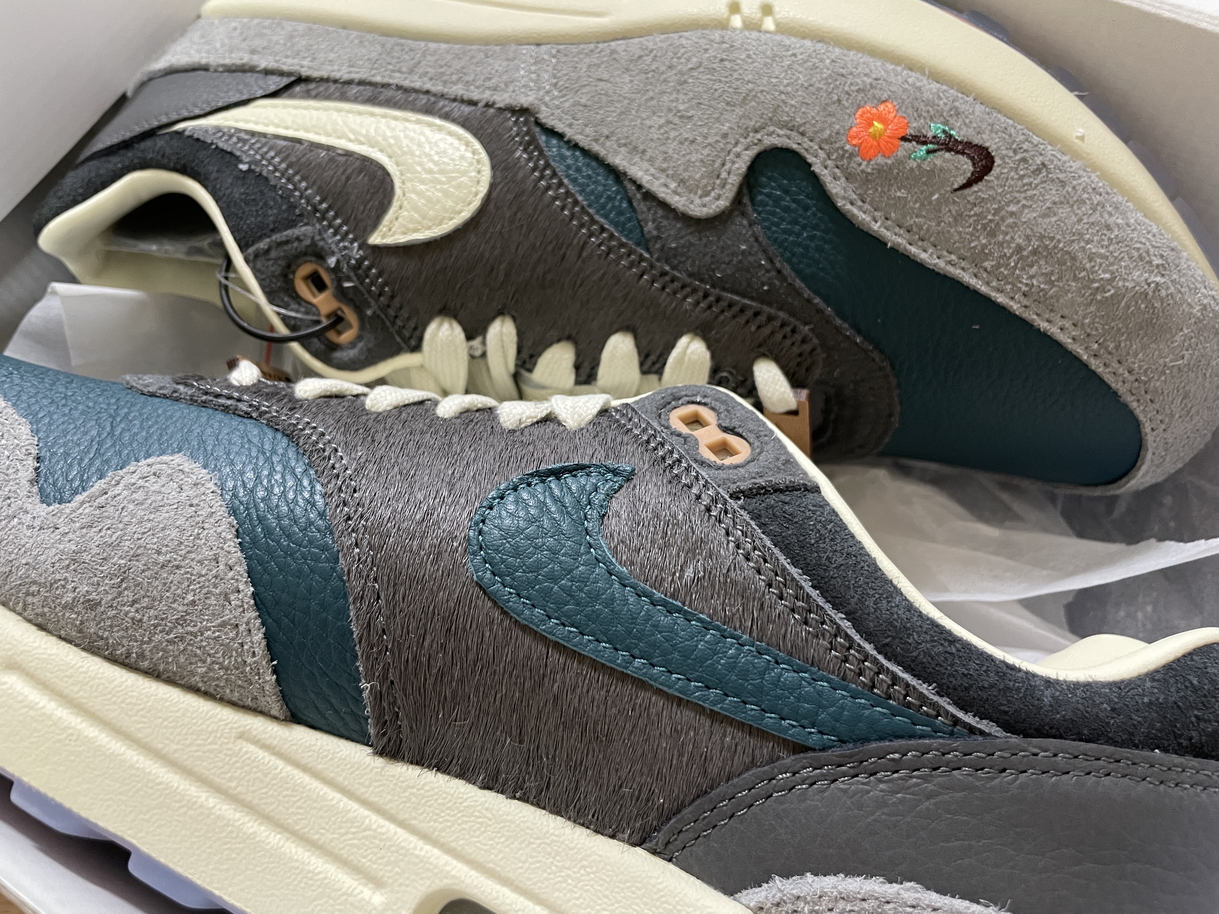 Nike x Kasina Air Max 1 SP Won-Ang Particle Grey 착용 스타일