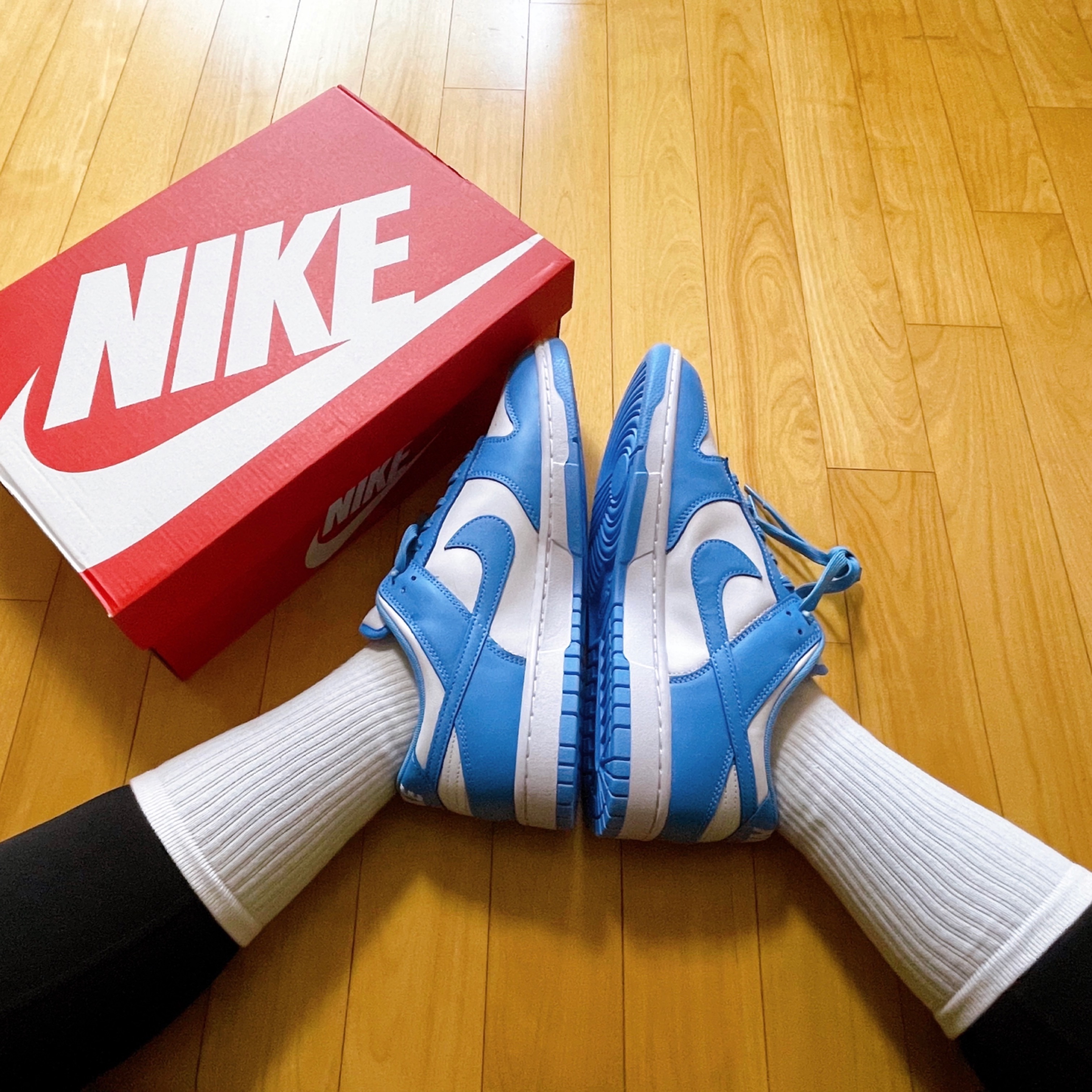 Nike Dunk Low Retro University Blue 착용 스타일